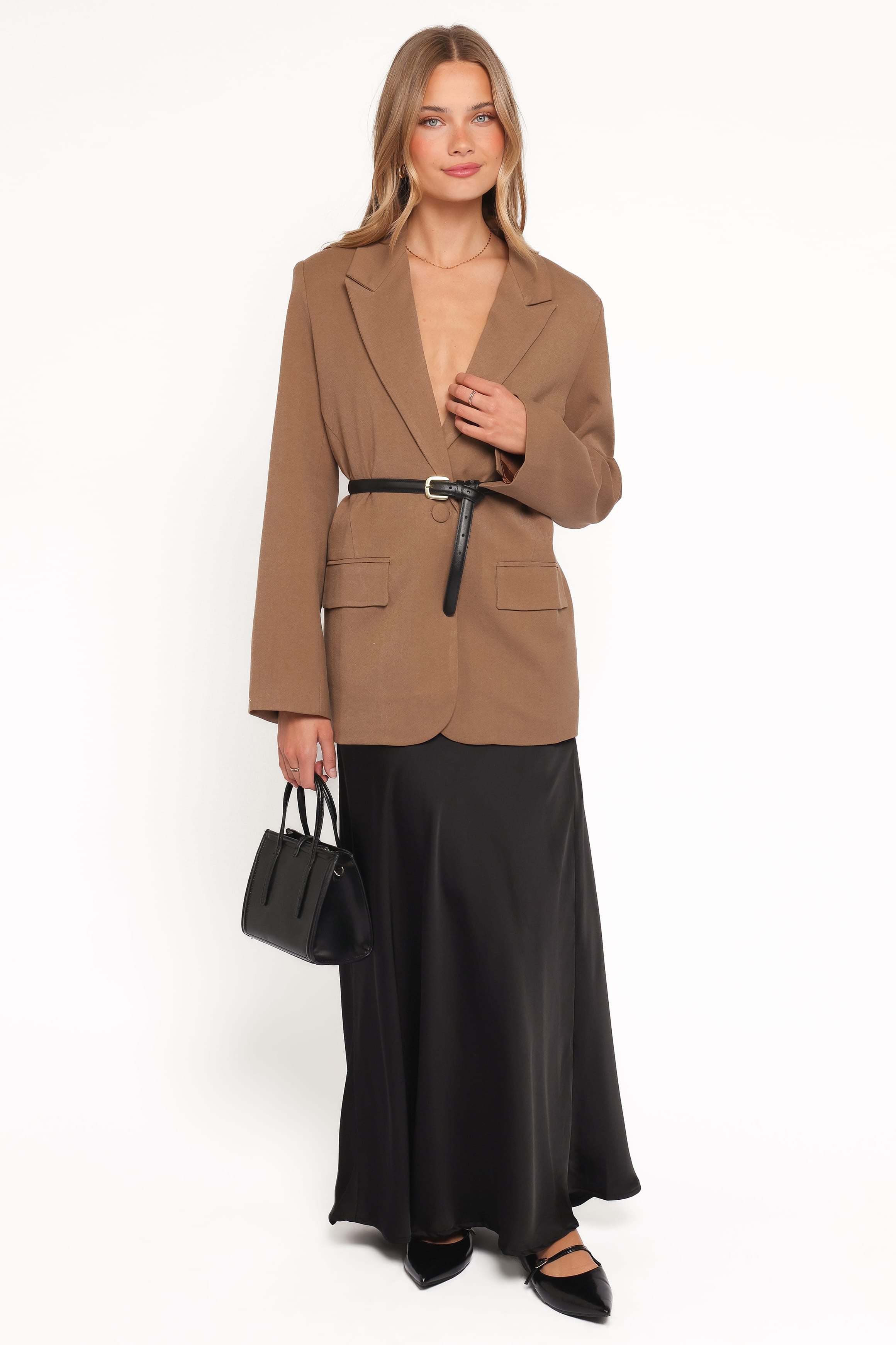 Tove Tie Back Blazer - Tan