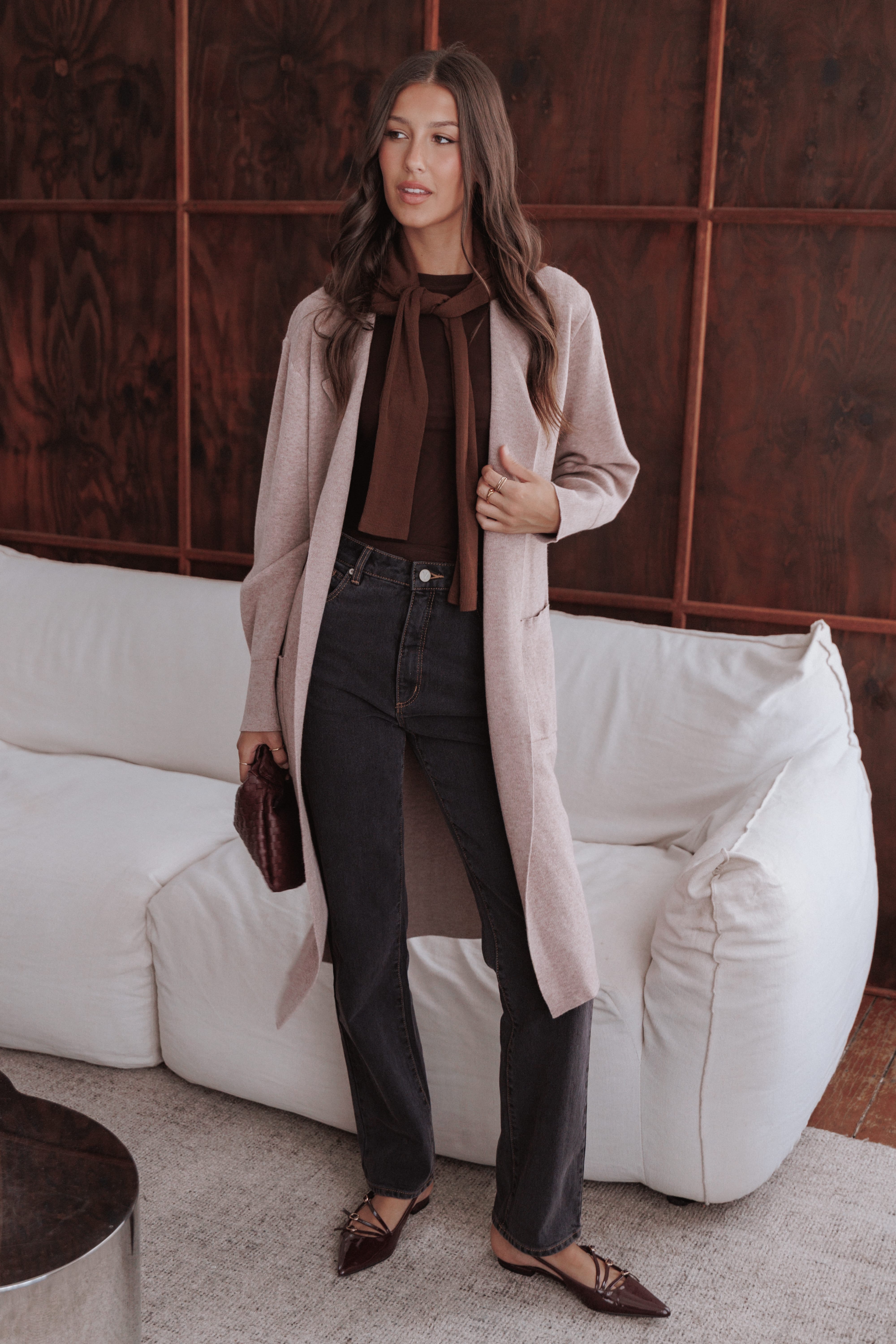 Venda Coatigan - Light Brown