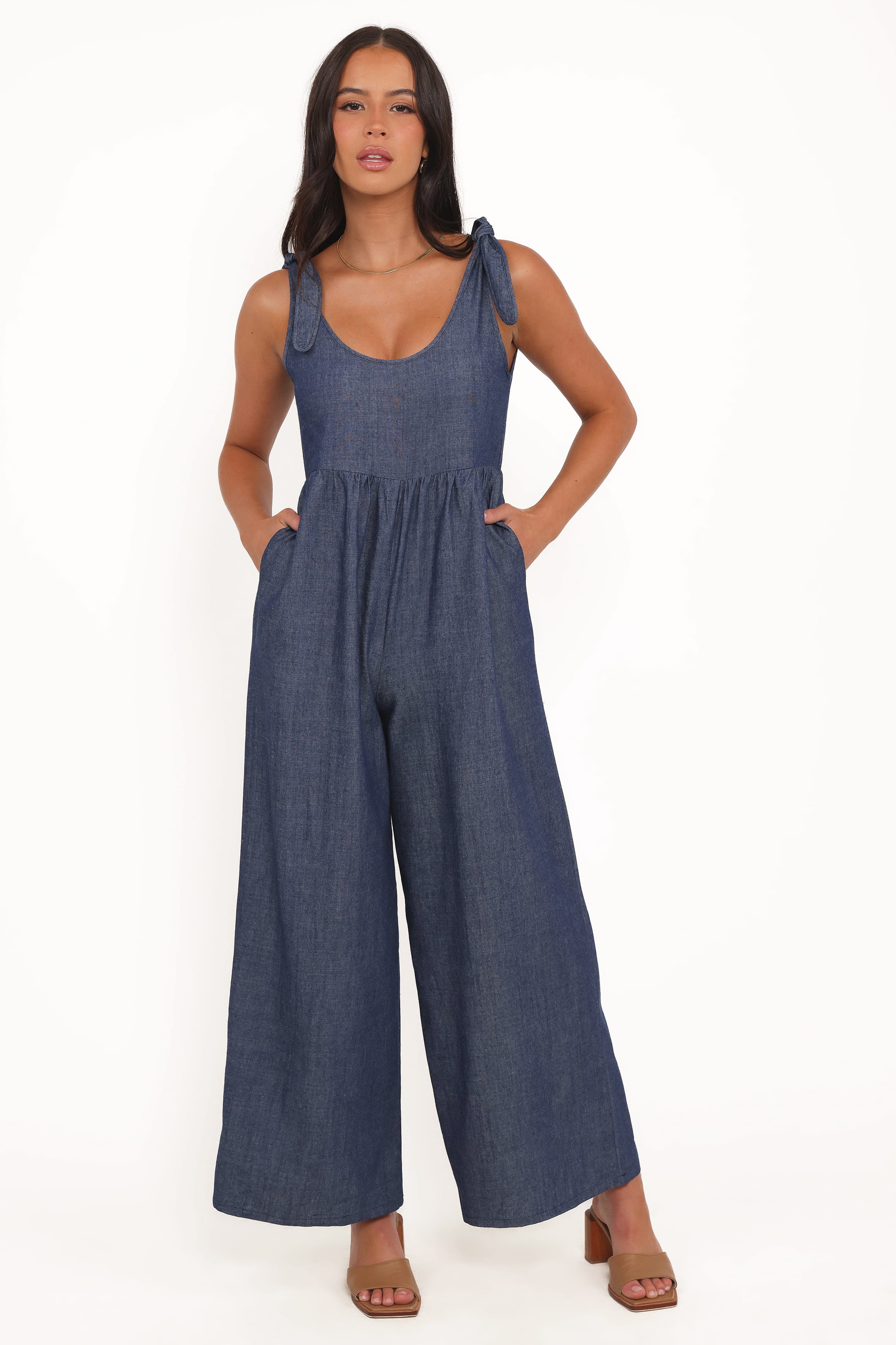 Ayla Chambray Jumpsuit - Denim