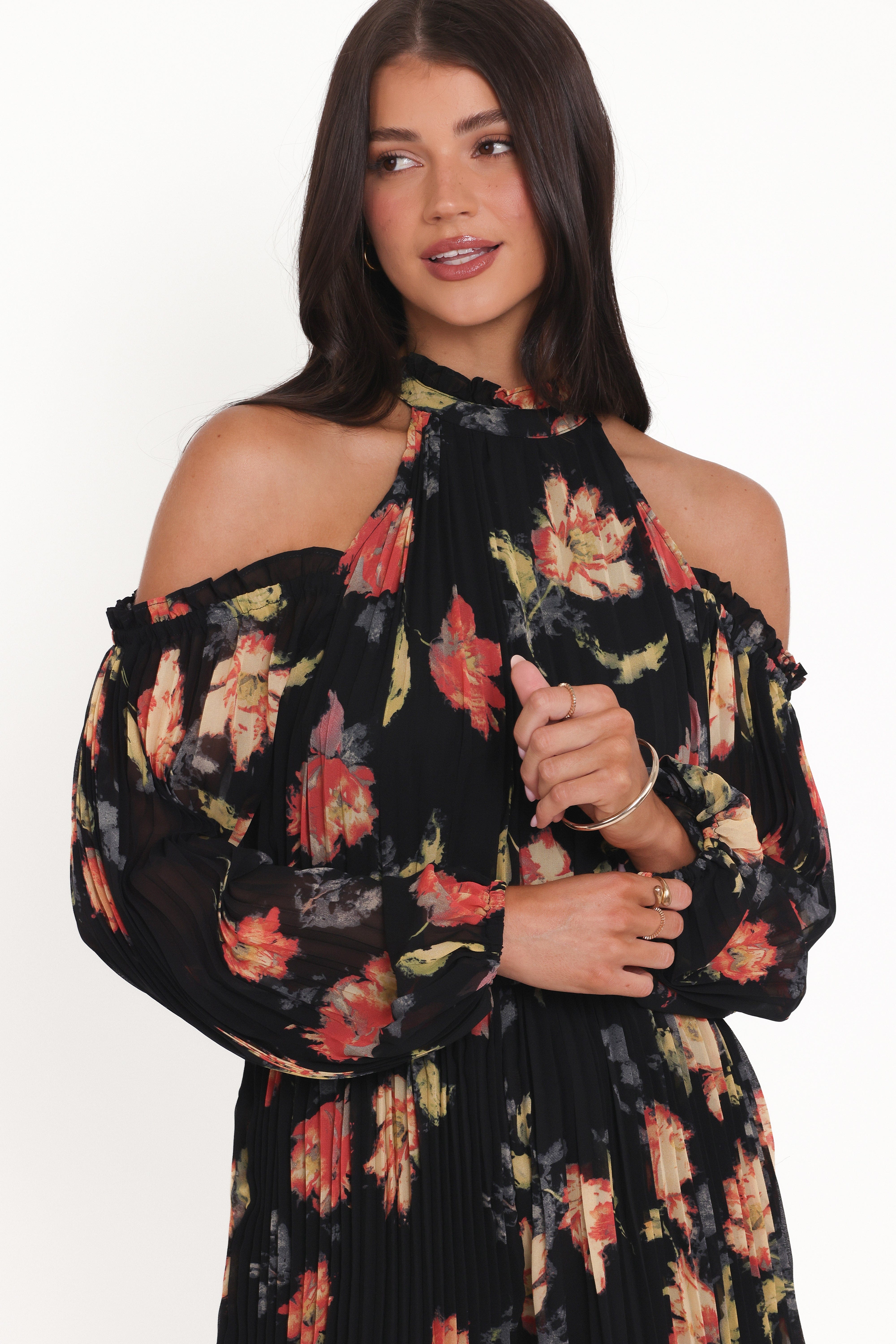 Hillary Romper - Black Floral