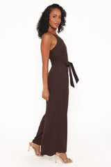 Leyton Jumpsuit - Chocolate Brown