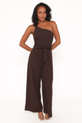 Leyton Jumpsuit - Chocolate Brown
