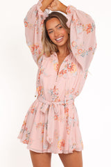 Michelle Romper - Paisley Peach