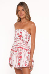 Noelia Romper - Red Rose