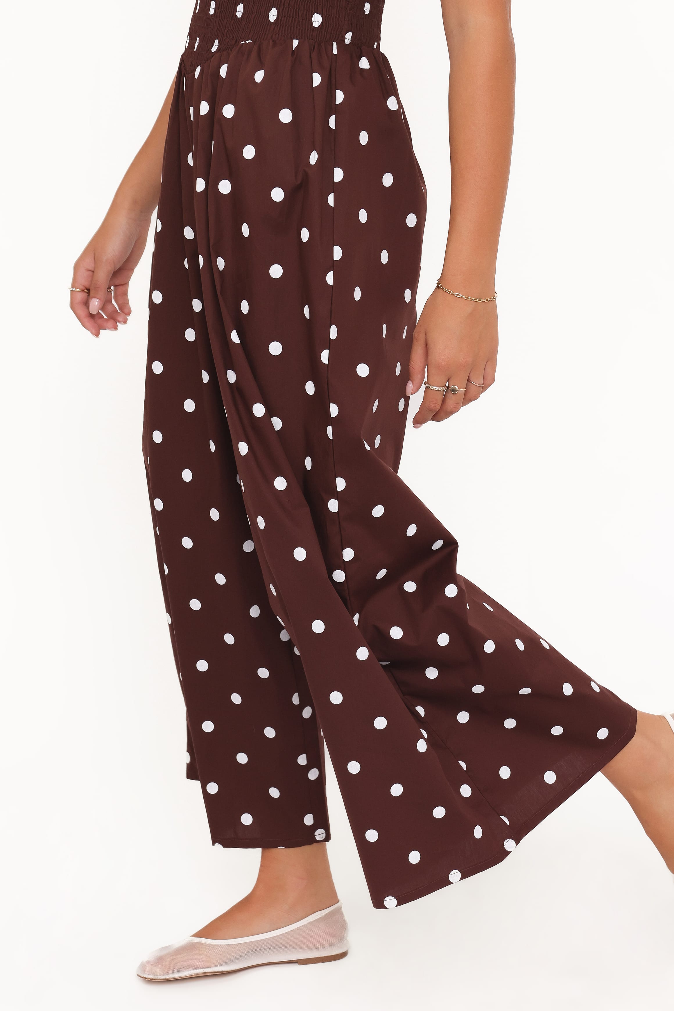 Paloma Jumpsuit - Chocolate Polka Dot
