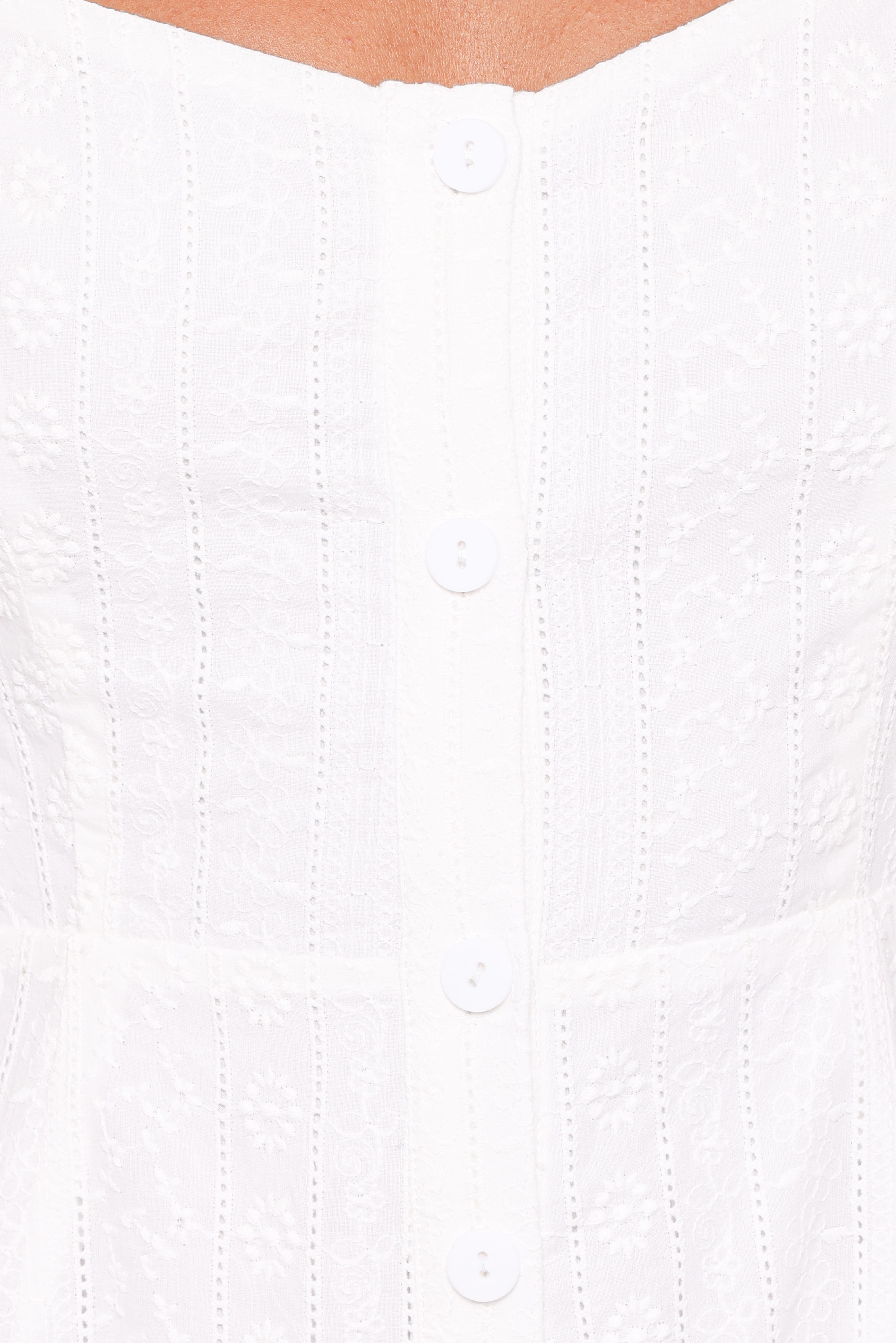 Reesa Romper - White Embroidery
