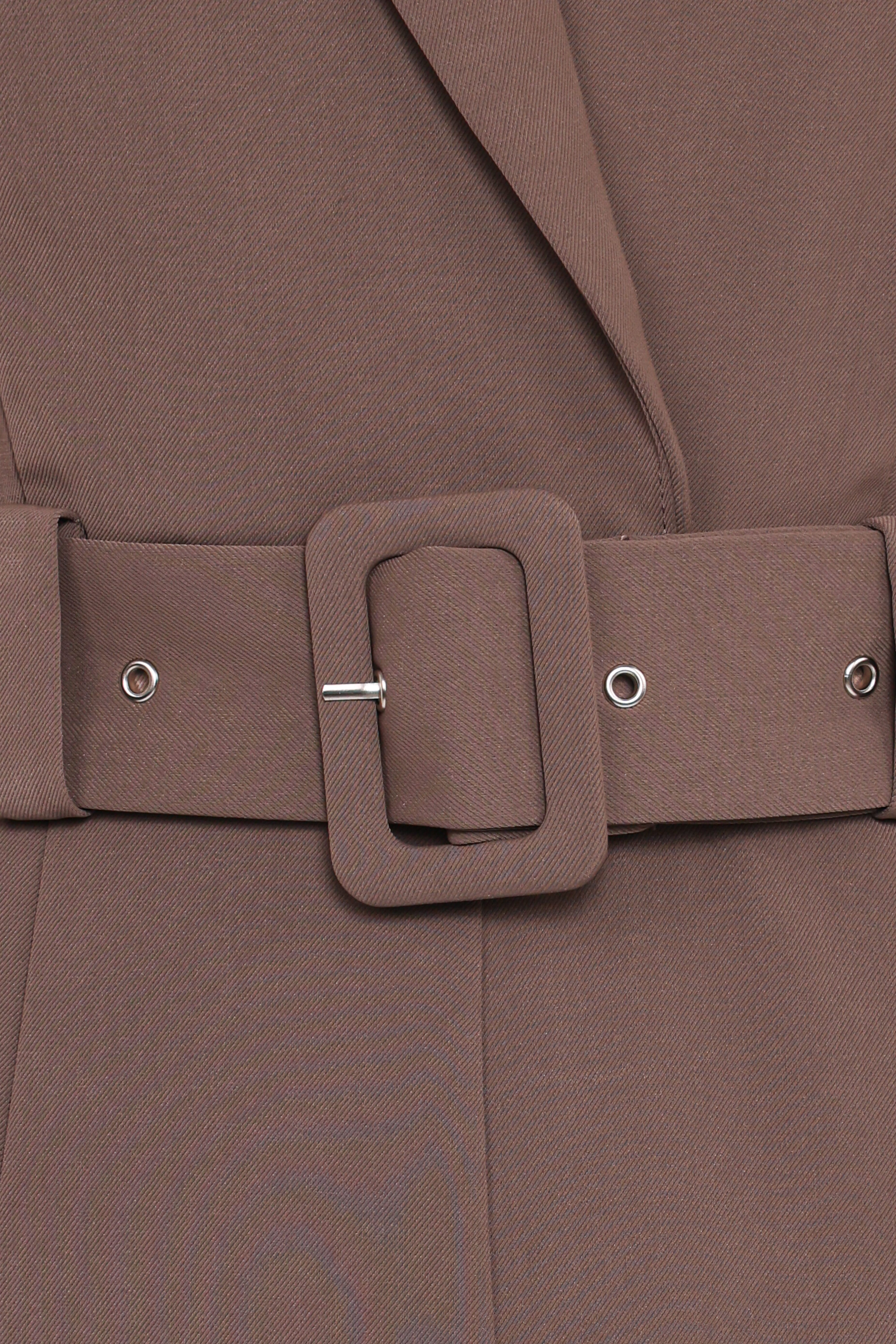 Sienna Belted Jumpsuit - Khaki Brown