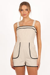 Sofia Romper - Oatmeal