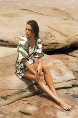 Matilda Romper - Olive Palm