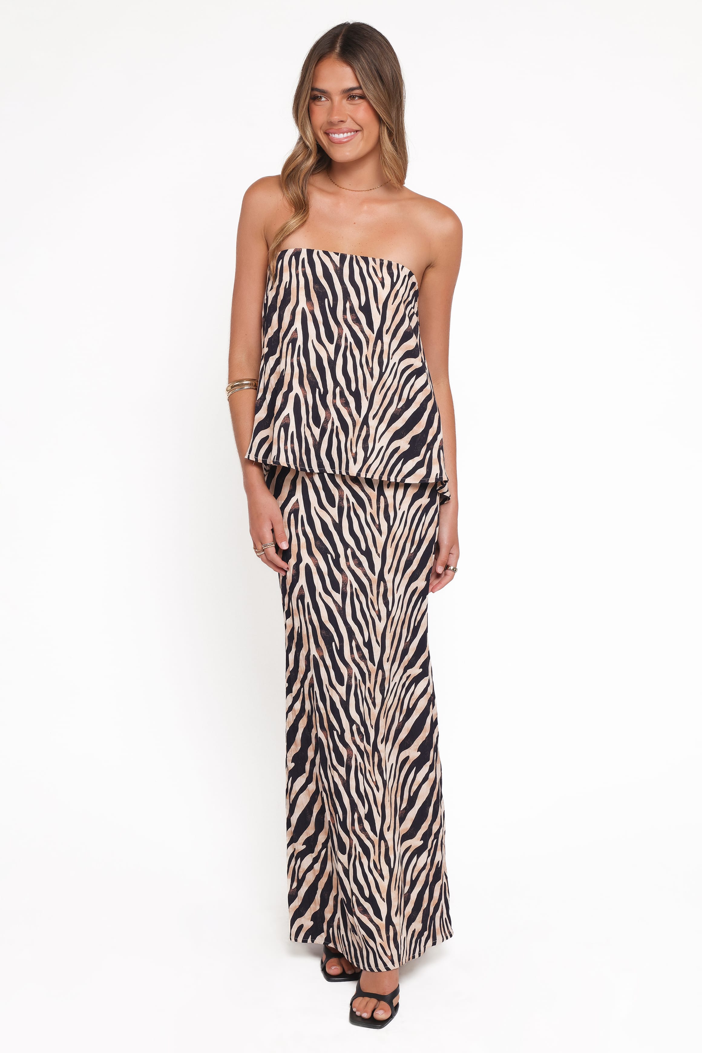 Agnes Skirt Set - Brown Zebra