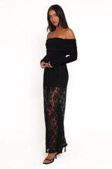 Alina Lace Pant Set - Black