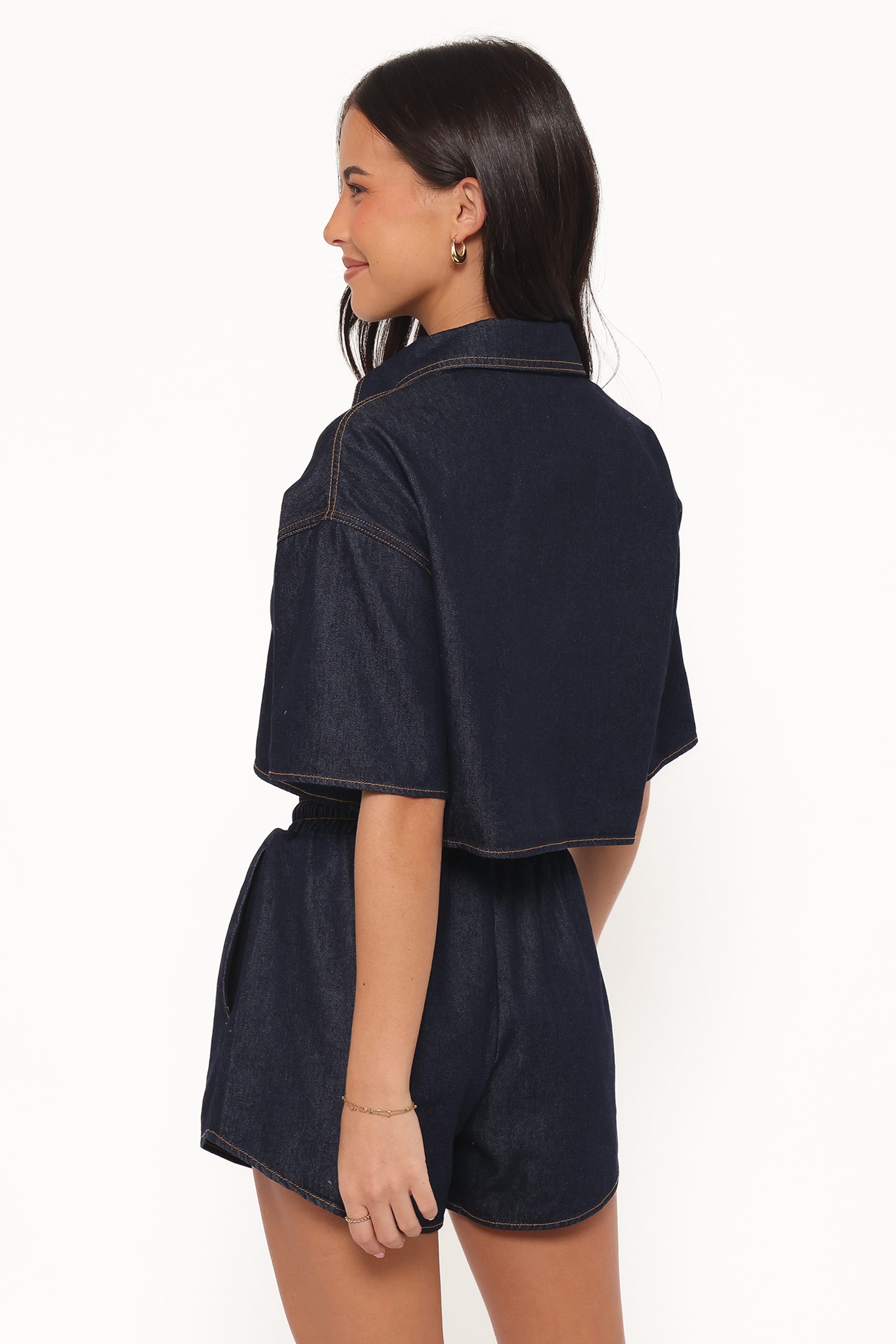 Bels Denim Short Set - Indigo