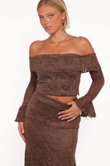 Bromley Lace Skirt Set - Brown