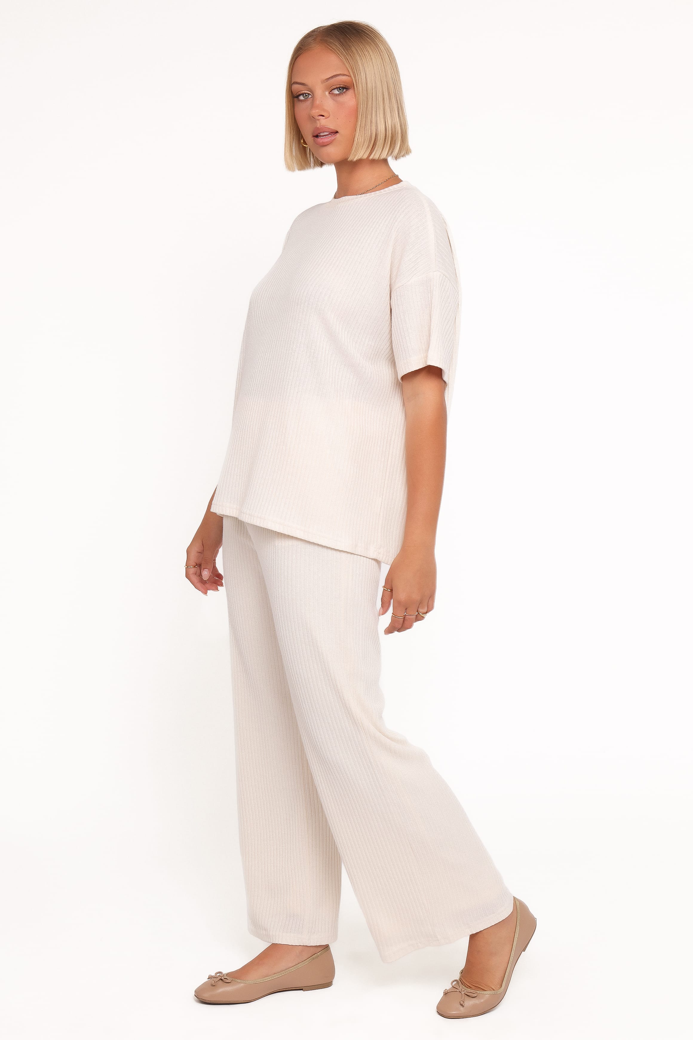 Granger Knit Pant Set - Cream