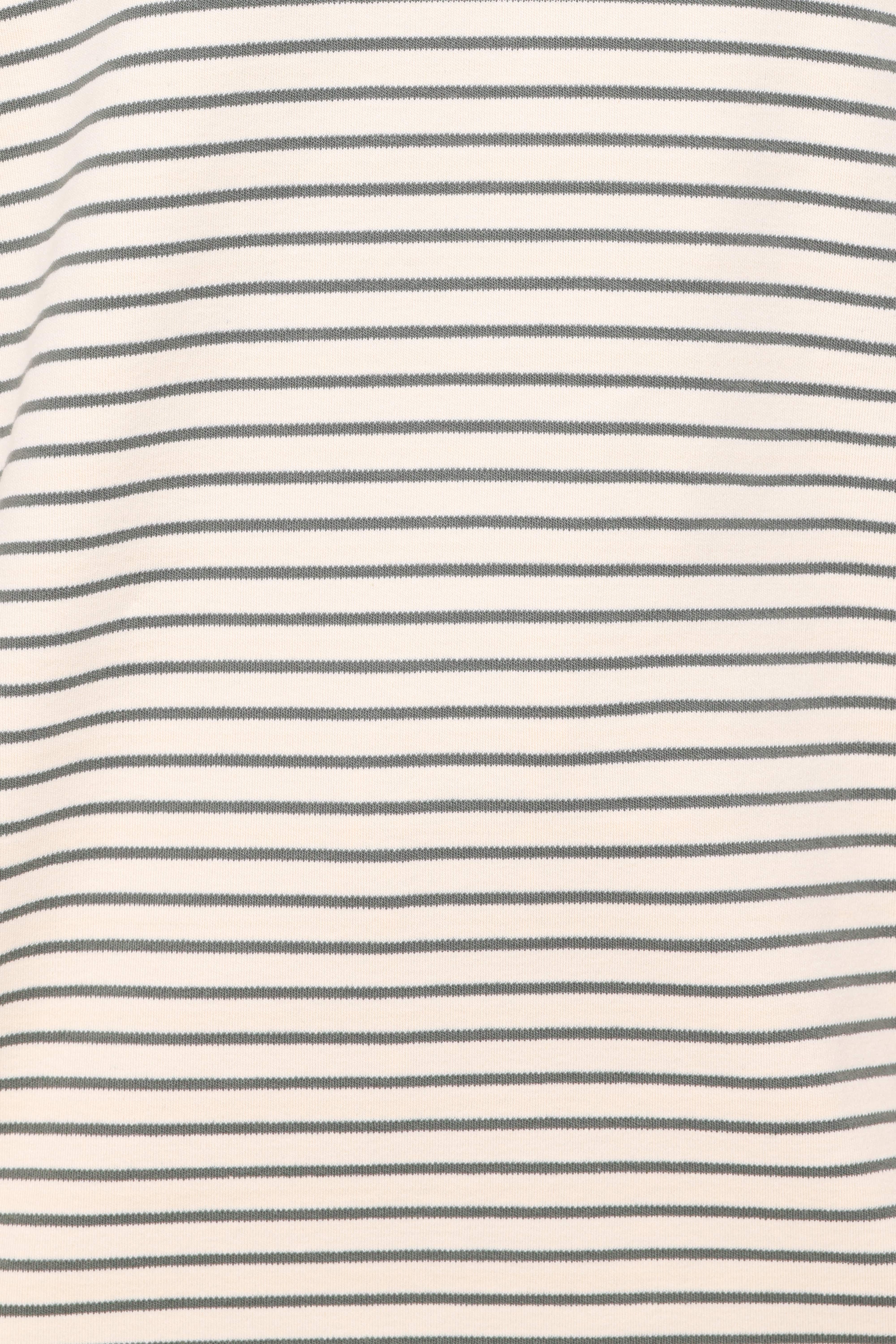 Hellen Stripe Short Set - Cream/Green Stripe