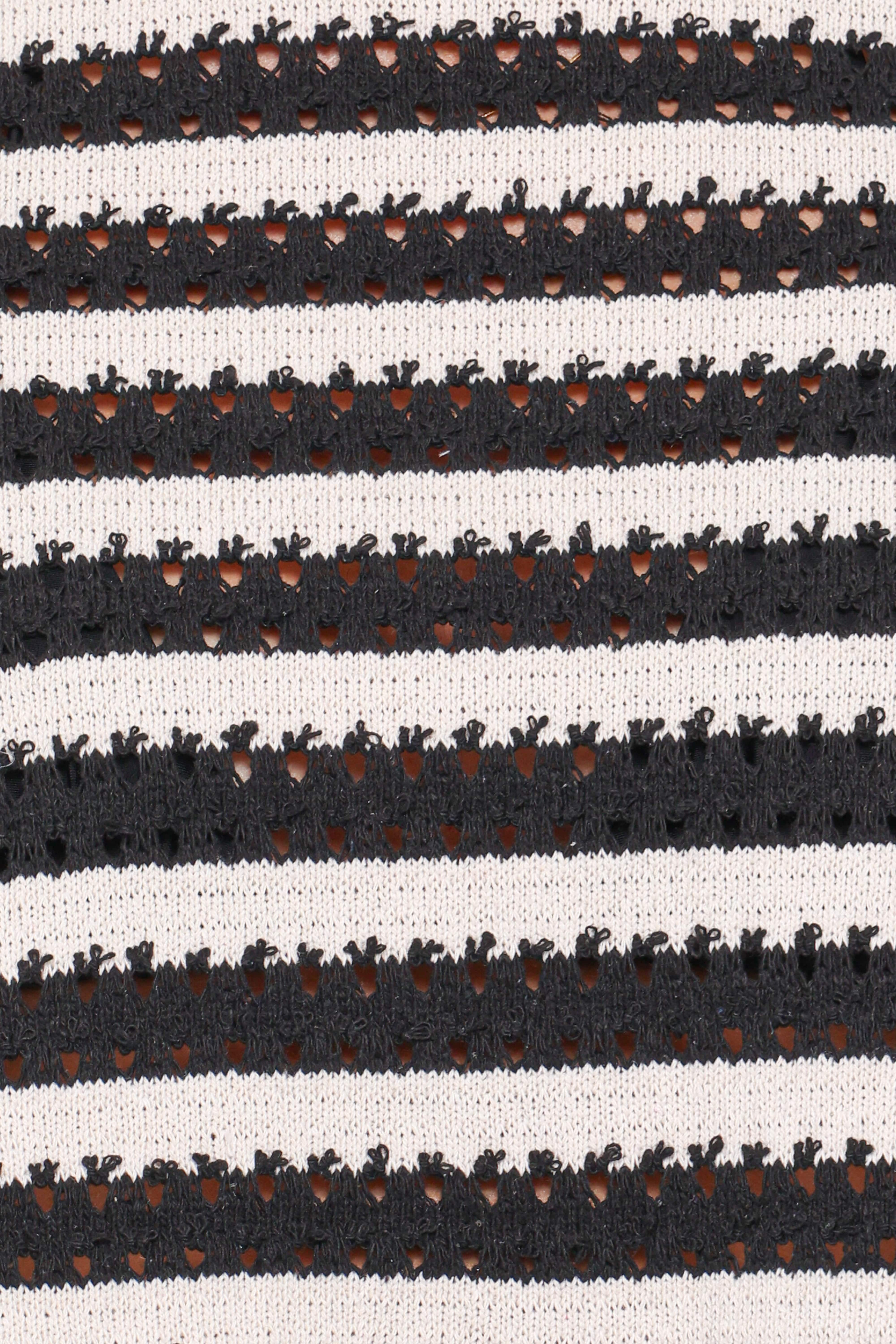 Jaden Knit Skirt Set - Black/White Stripe