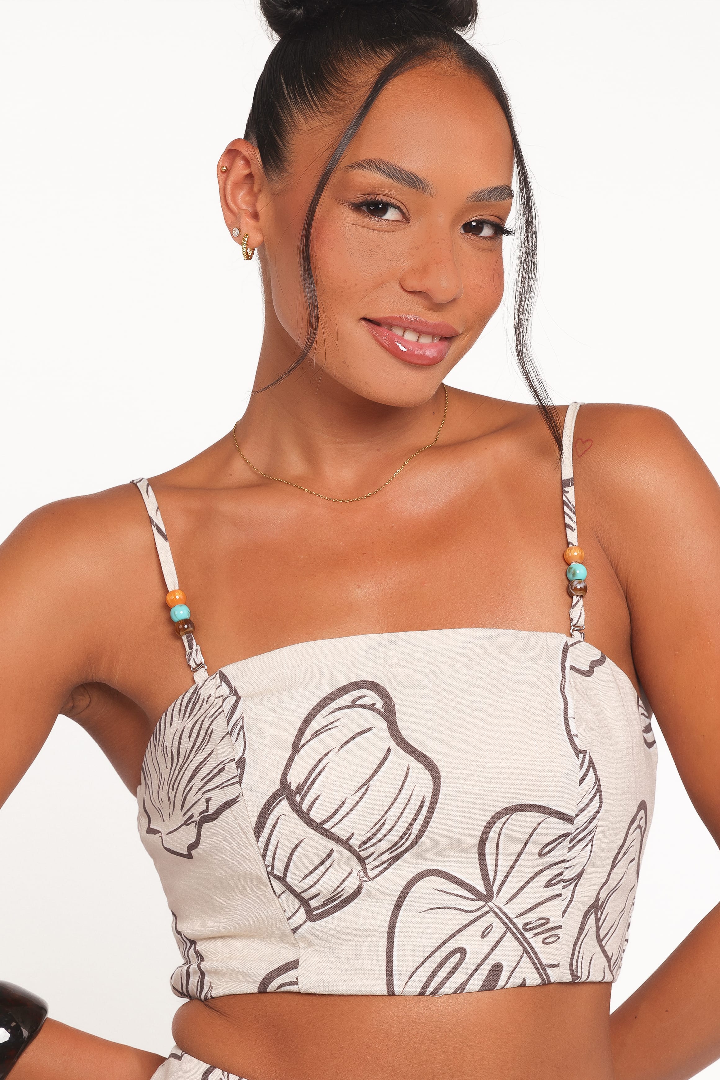 Kristy Maxi Skirt Set - Cream Shells