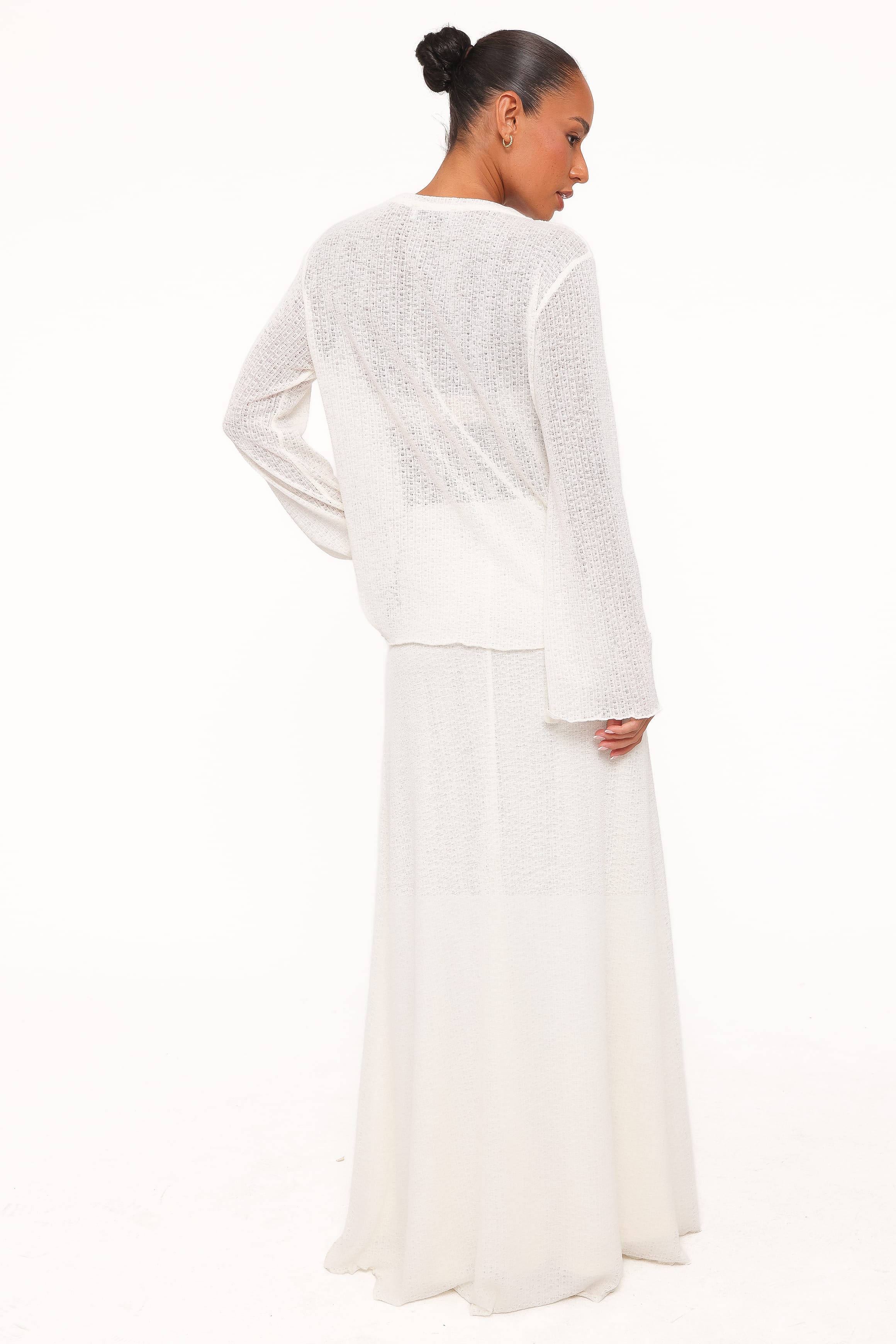 Lune Knit Skirt Set - Cream