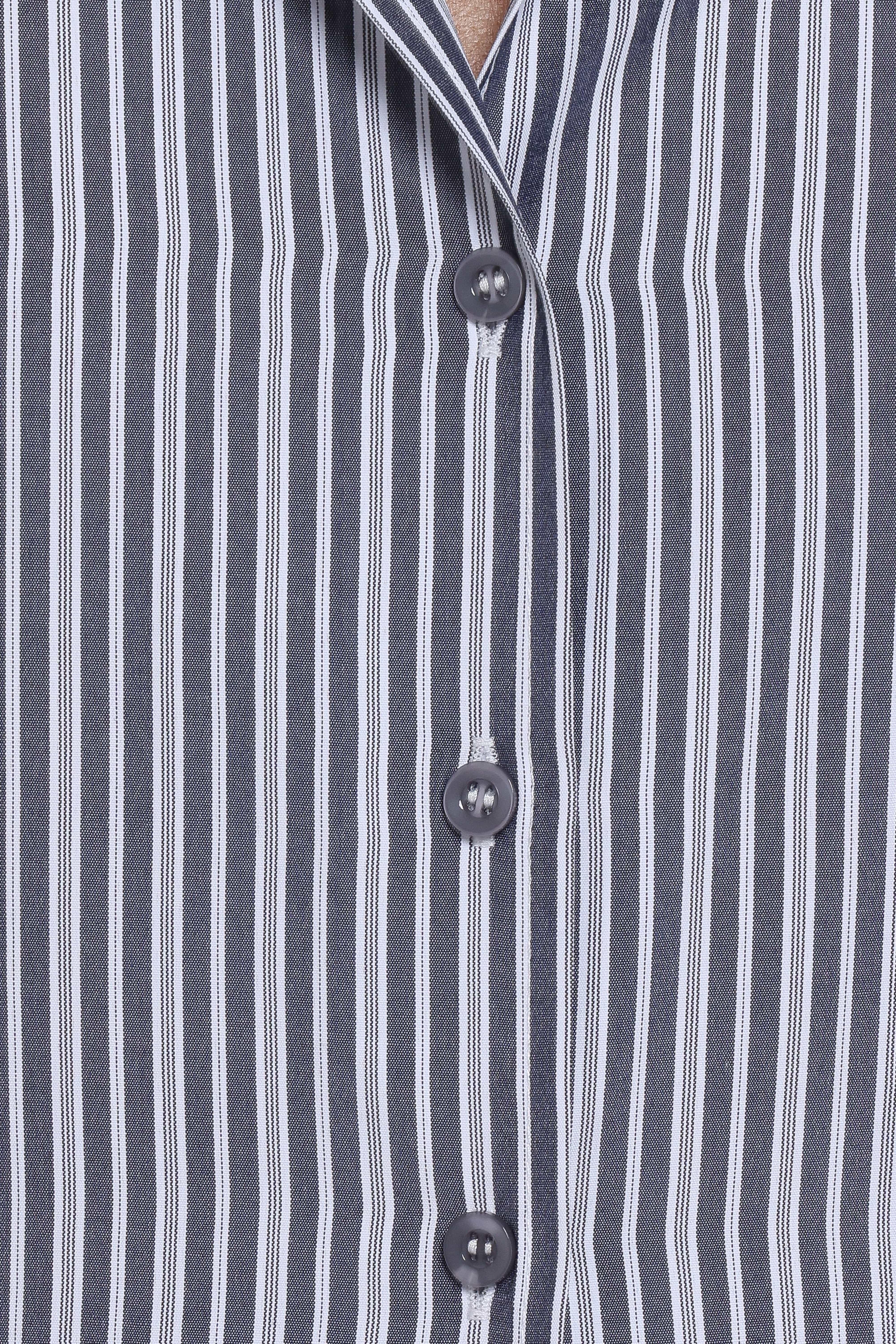 Melanie Pant Set - Charcoal Stripe