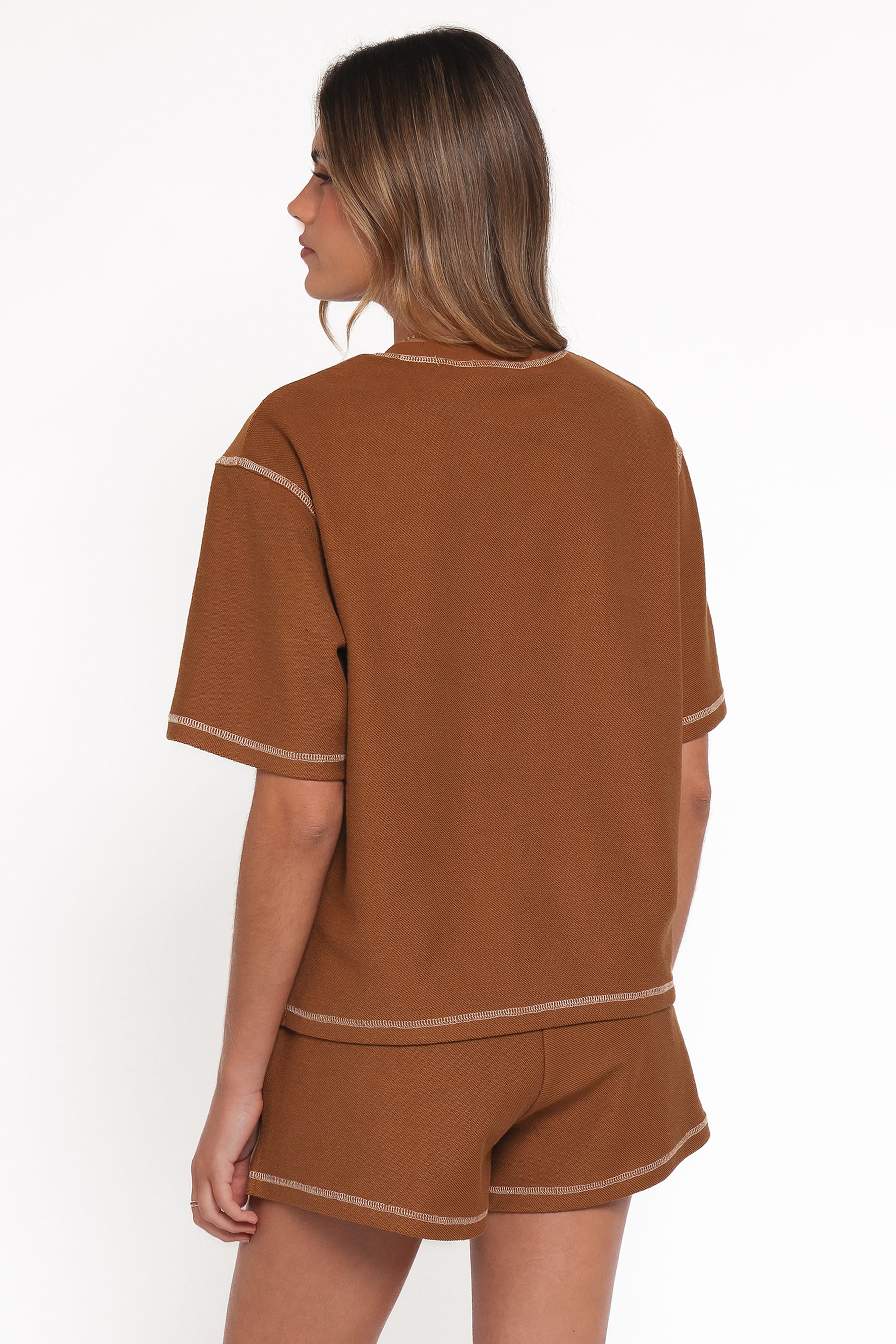 Melody Knit Short Set - Chocolate
