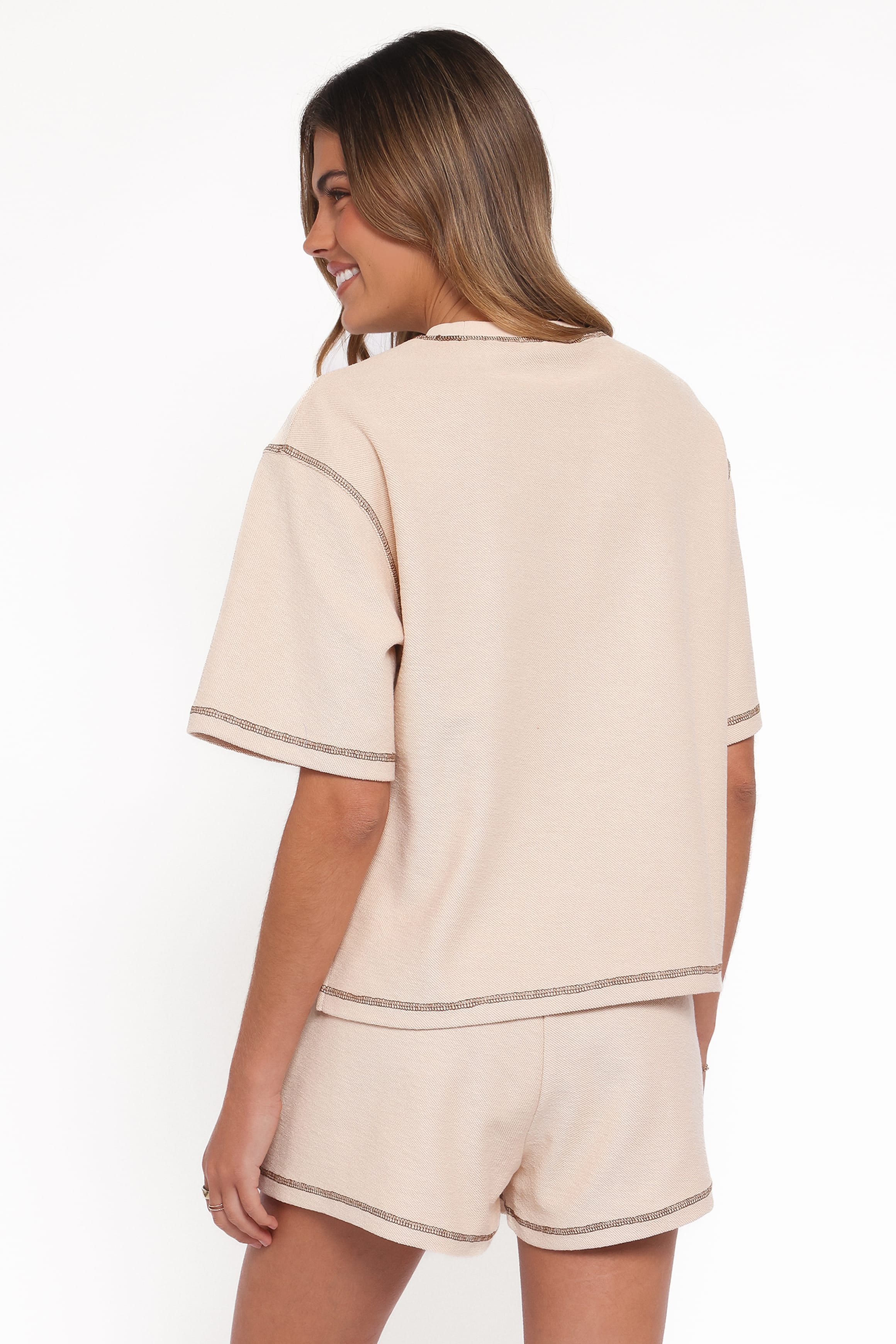 Melody Knit Short Set - Oat