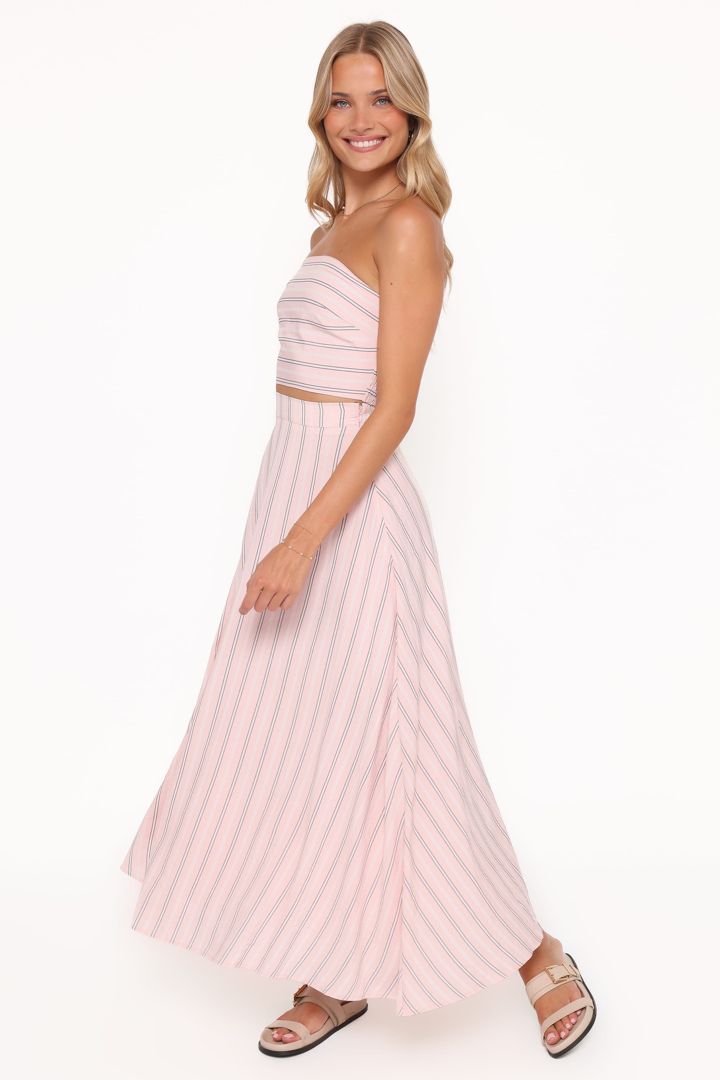 Serafina Two Piece Set - Pink/Blue Stripe