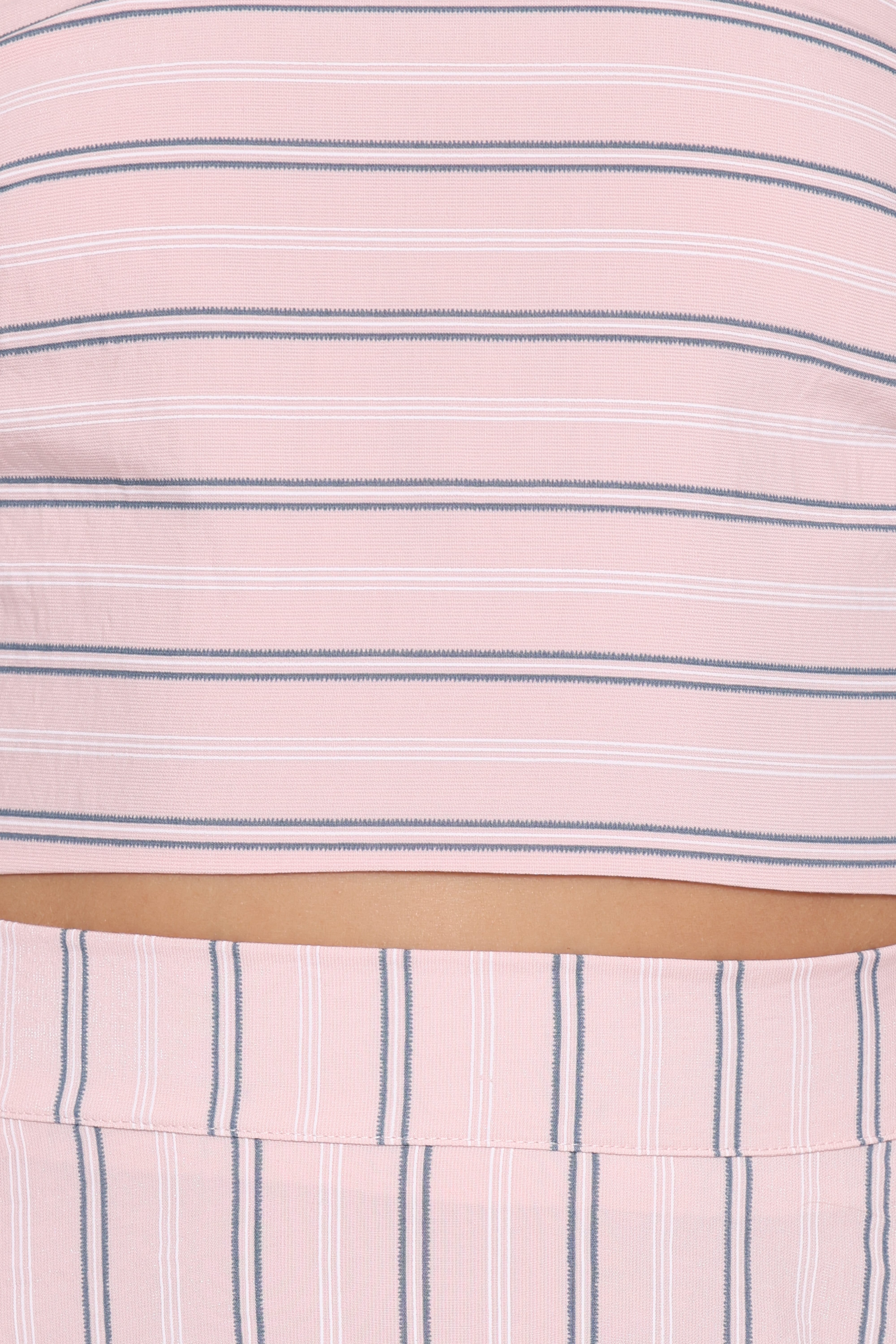 Serafina Two Piece Set - Pink/Blue Stripe