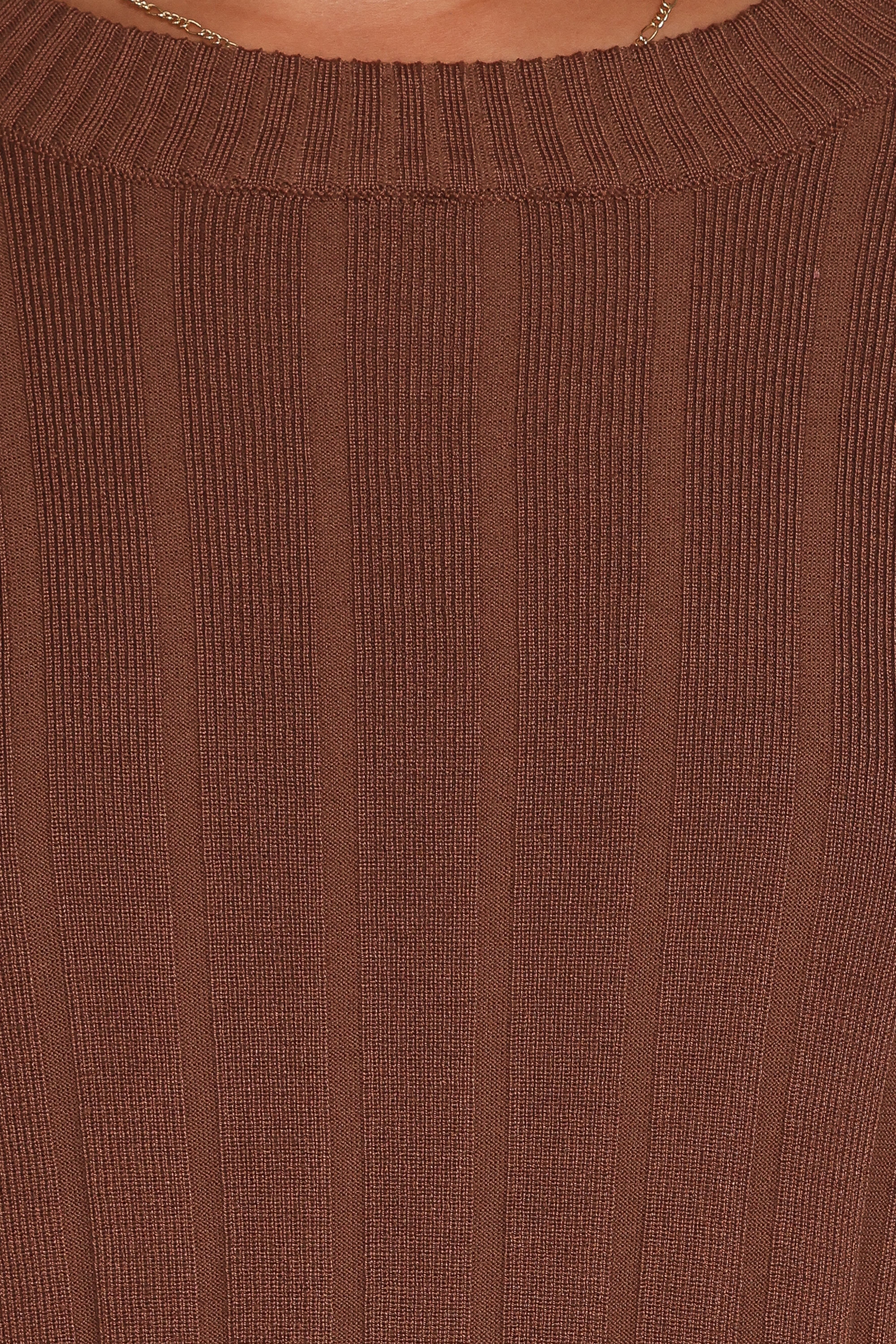 Silvie Long Sleeve Knitted Set - Chocolate