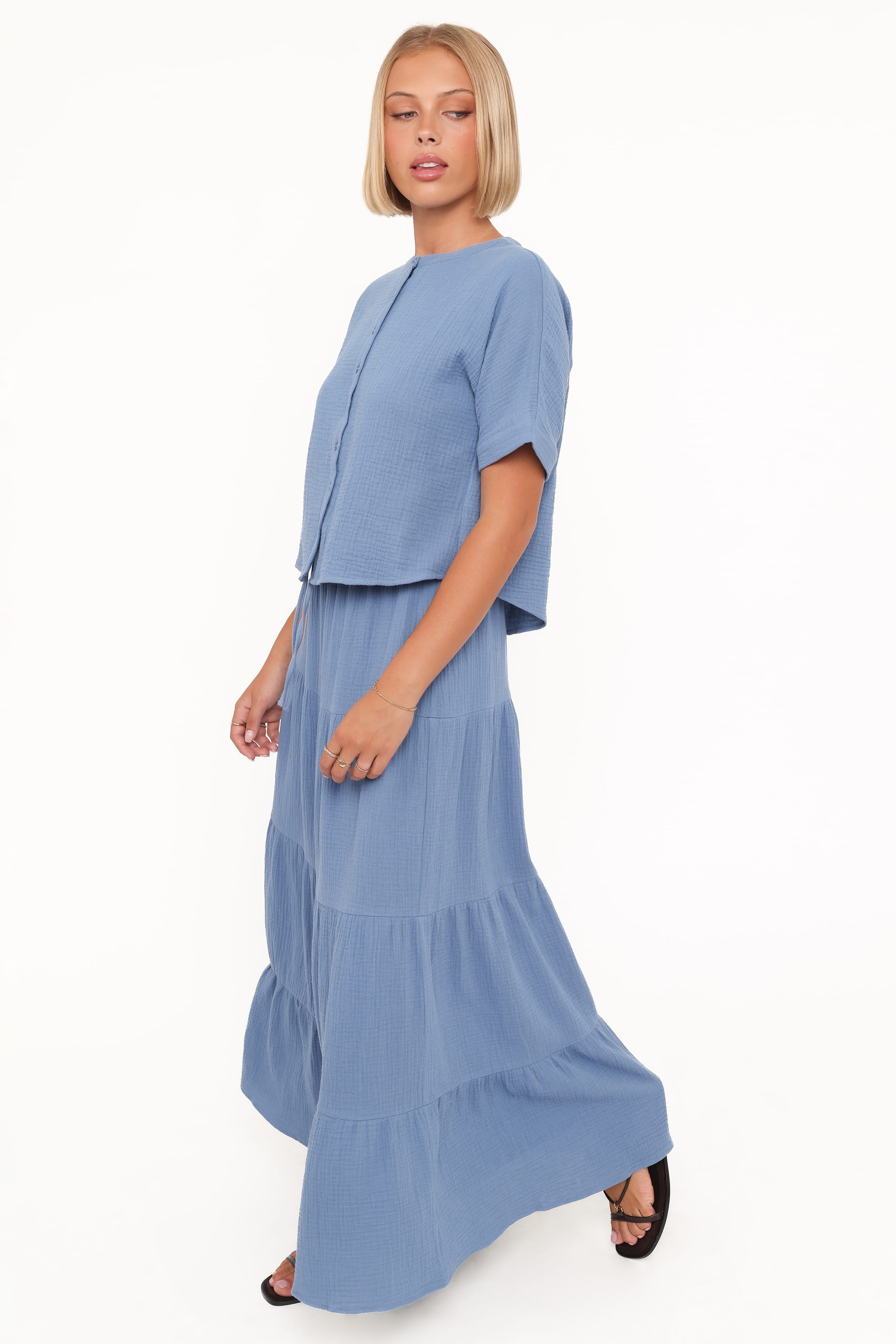 Sophia Skirt Set - Denim Blue