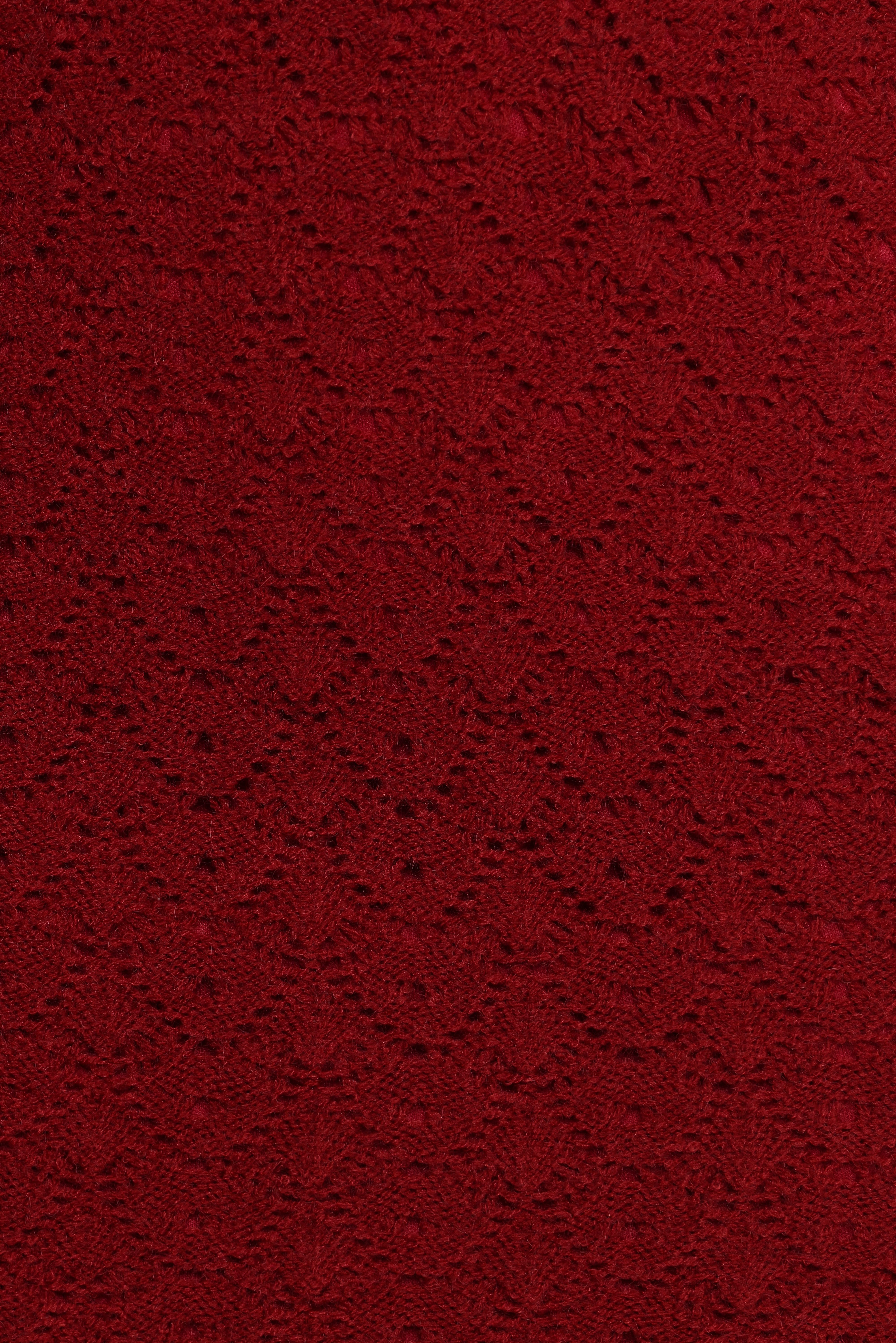 Suzzie Textured Knit Skirt/Cardi Set - Oxblood