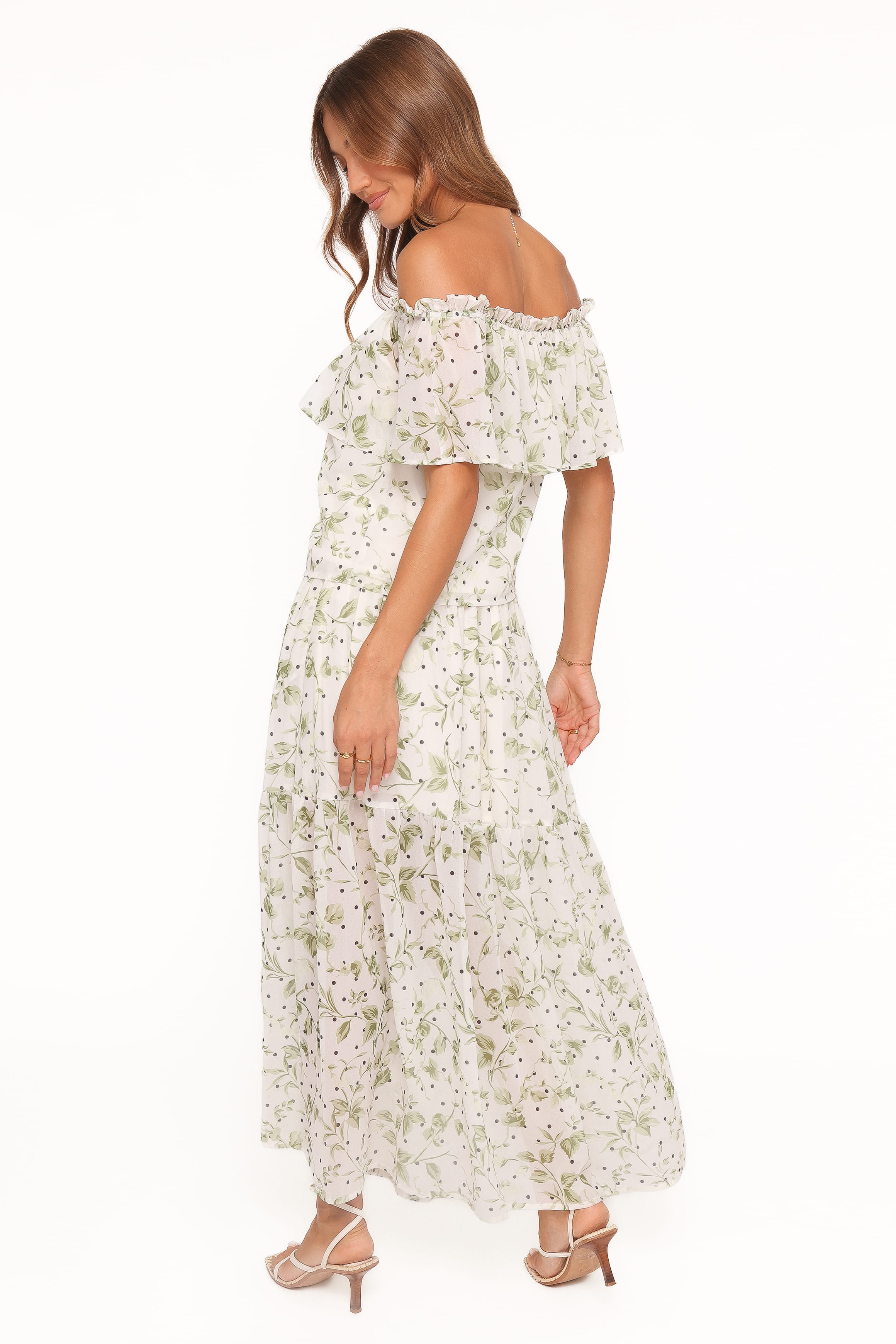 Vanessa Maxi Skirt Set - Green Leaf