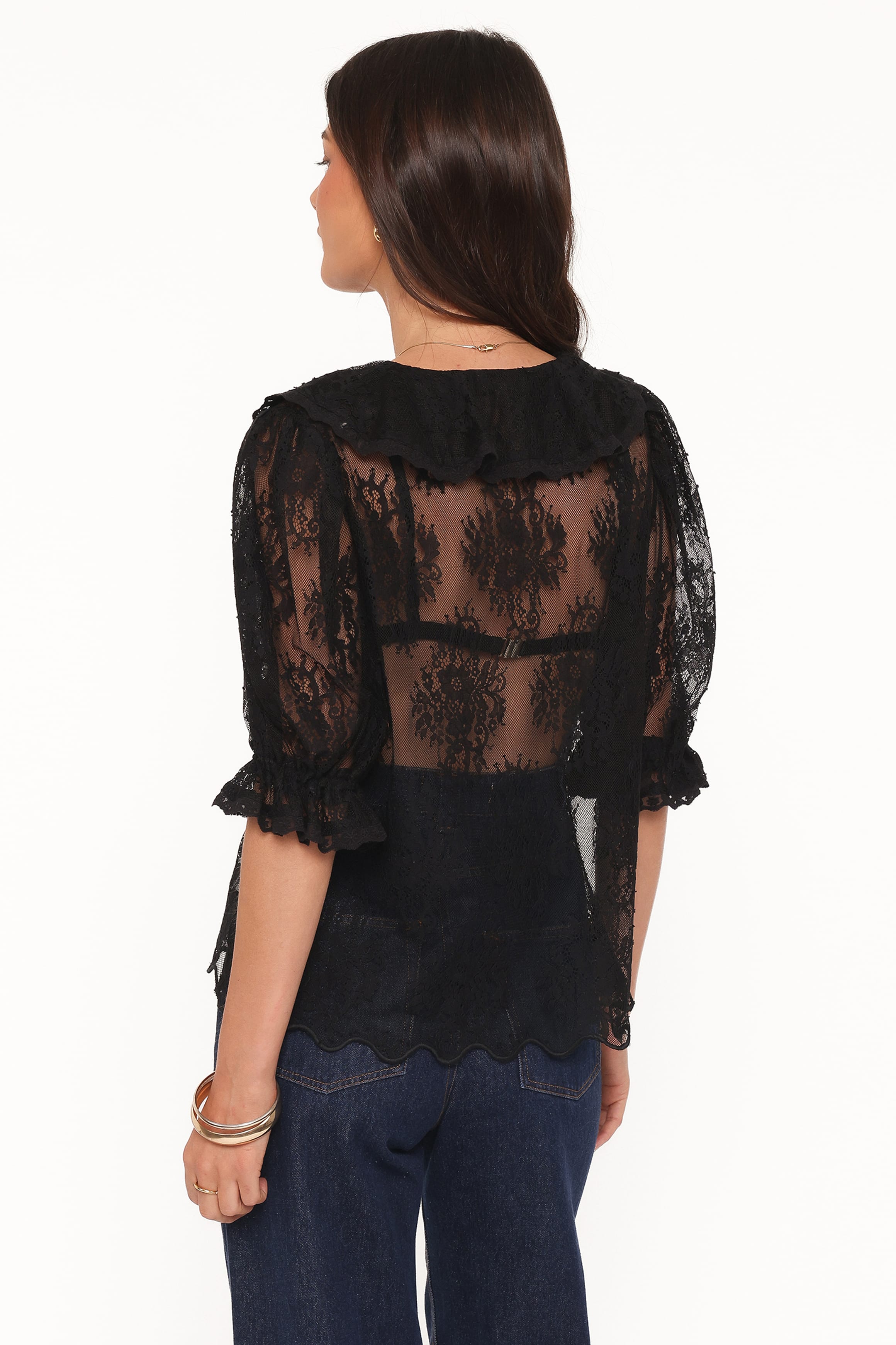 Adhanna Lace Top - Black