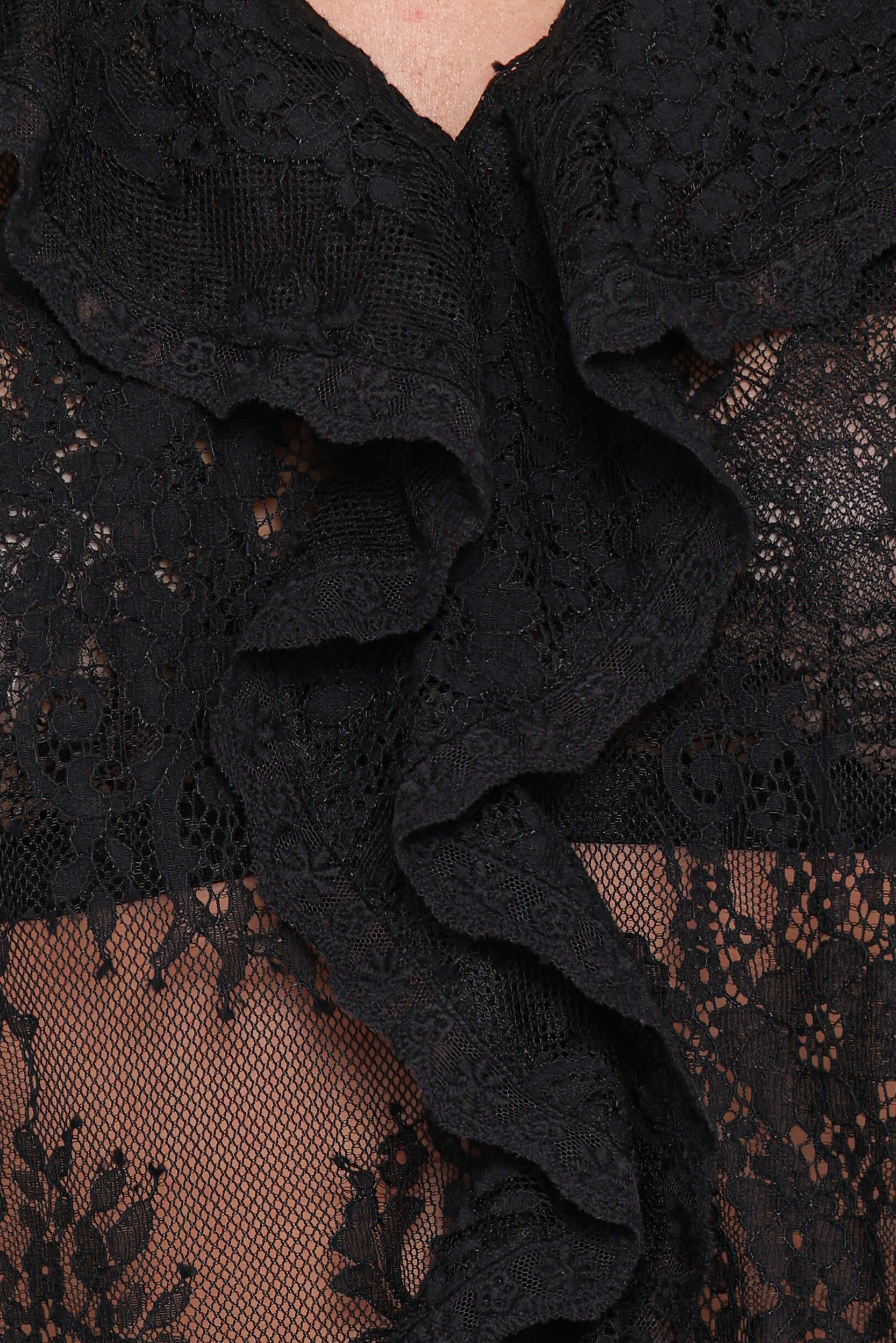 Adhanna Lace Top - Black