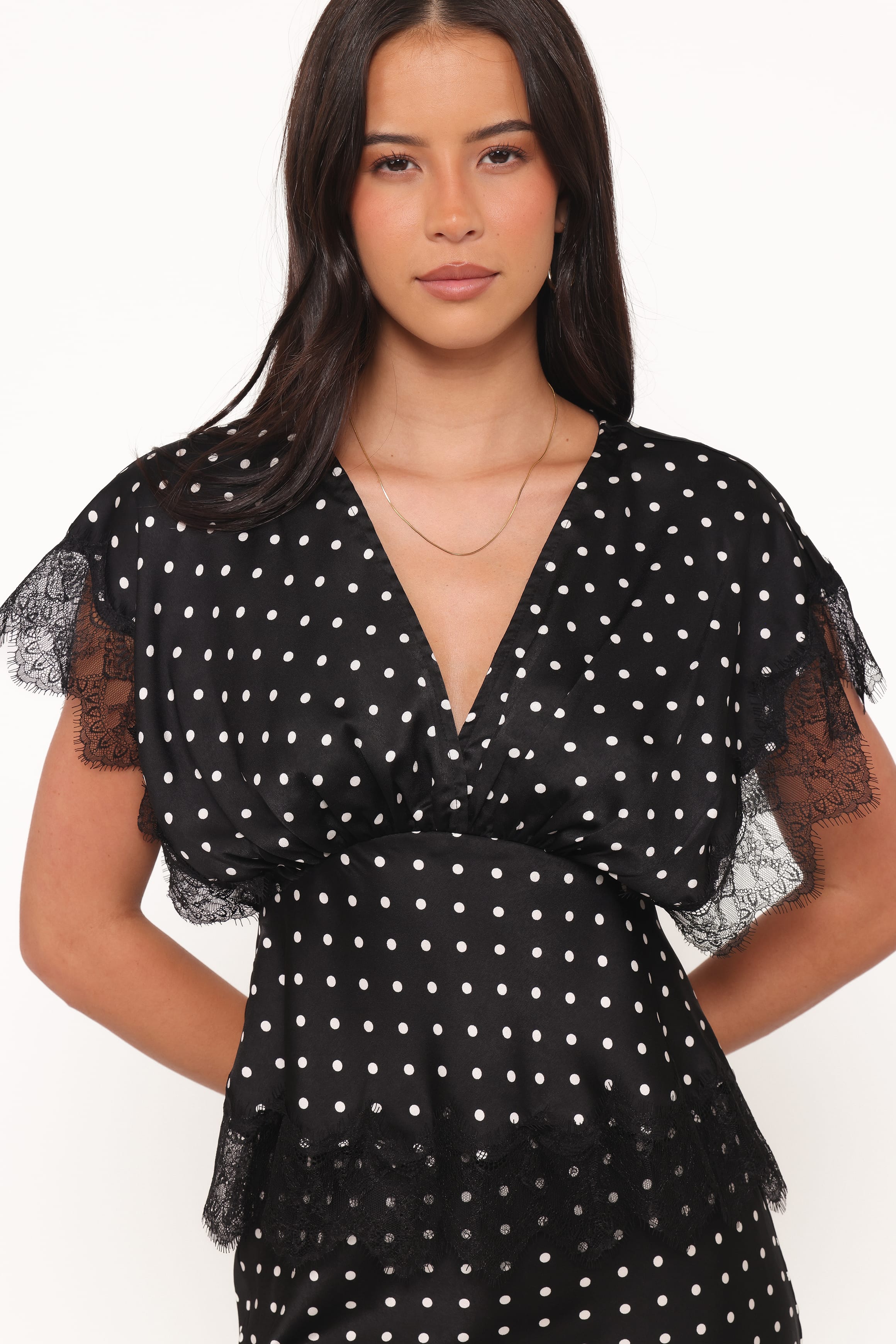 Ailbhe Top - Black Polka Dot