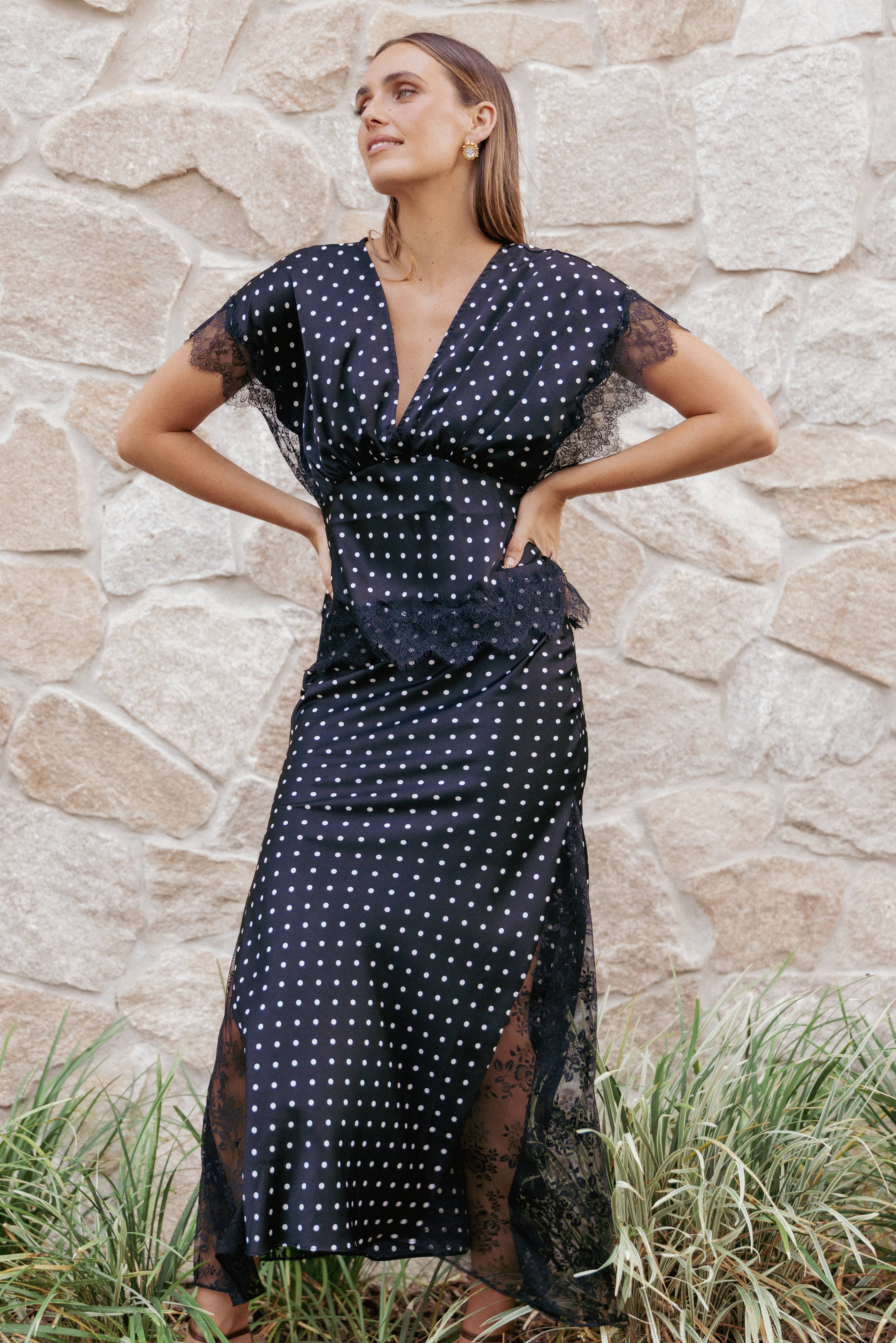 Ailbhe Top - Black Polka Dot