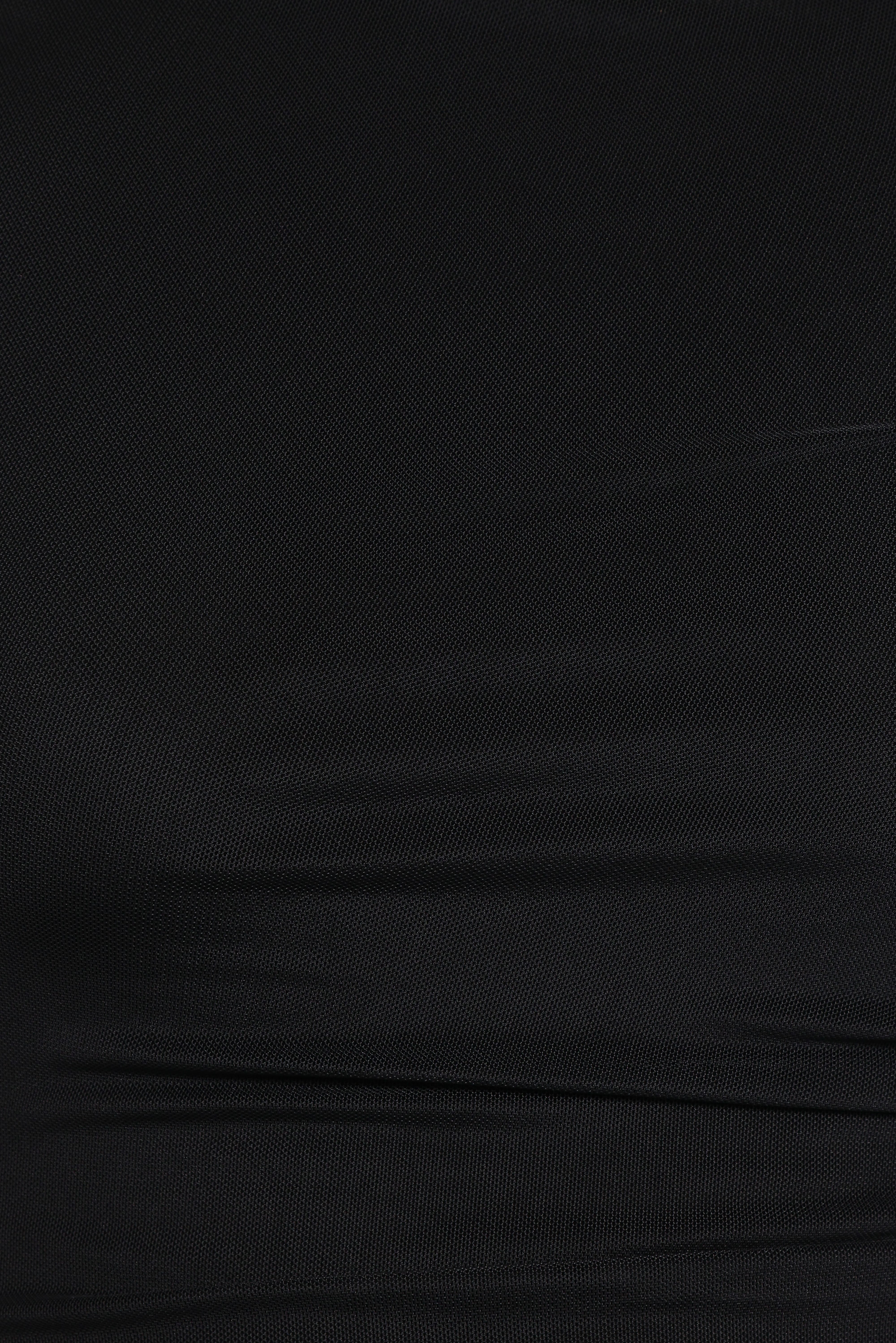 Aine Mesh Sleeve Bodysuit - Black