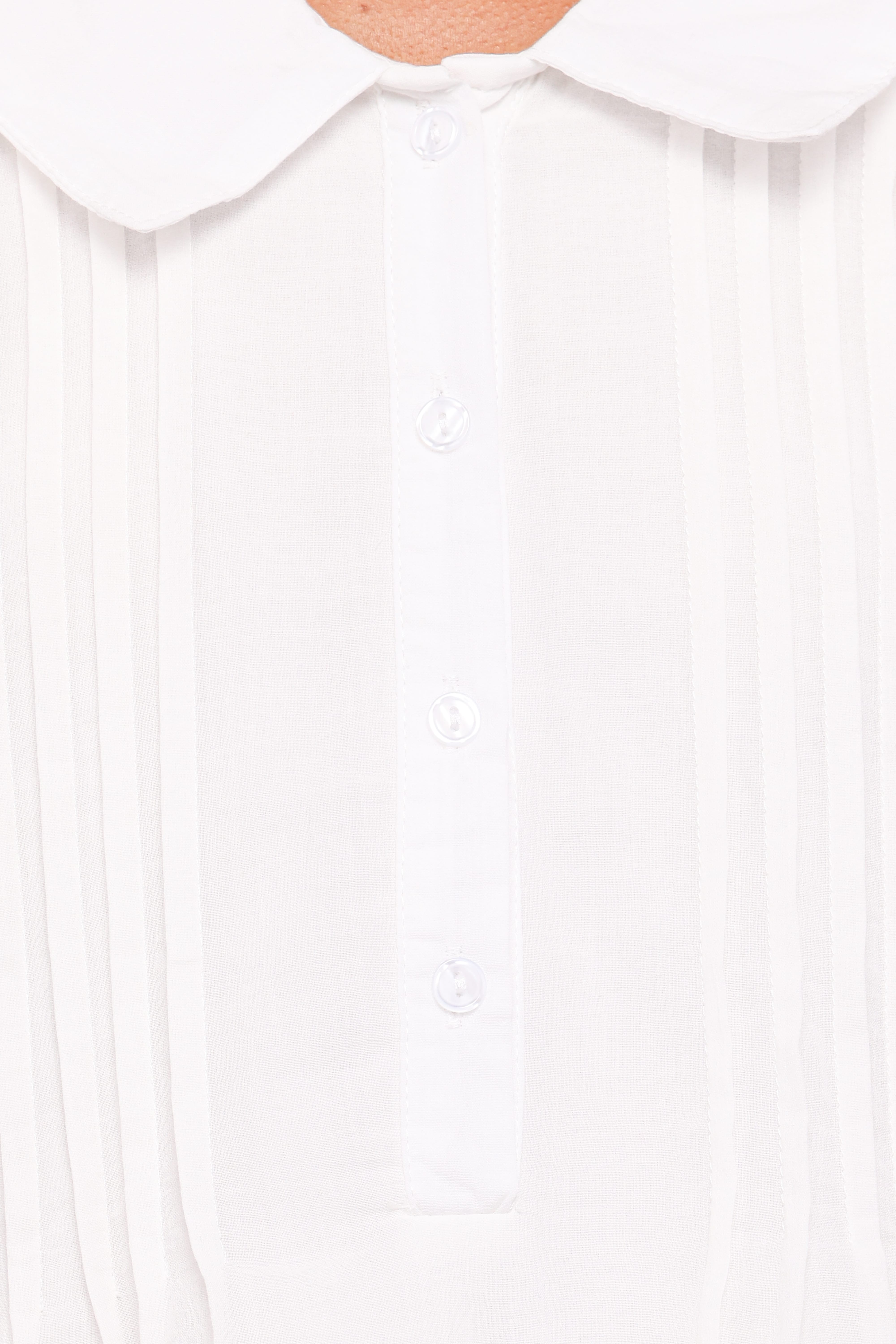 Aisling Pleat Top - White