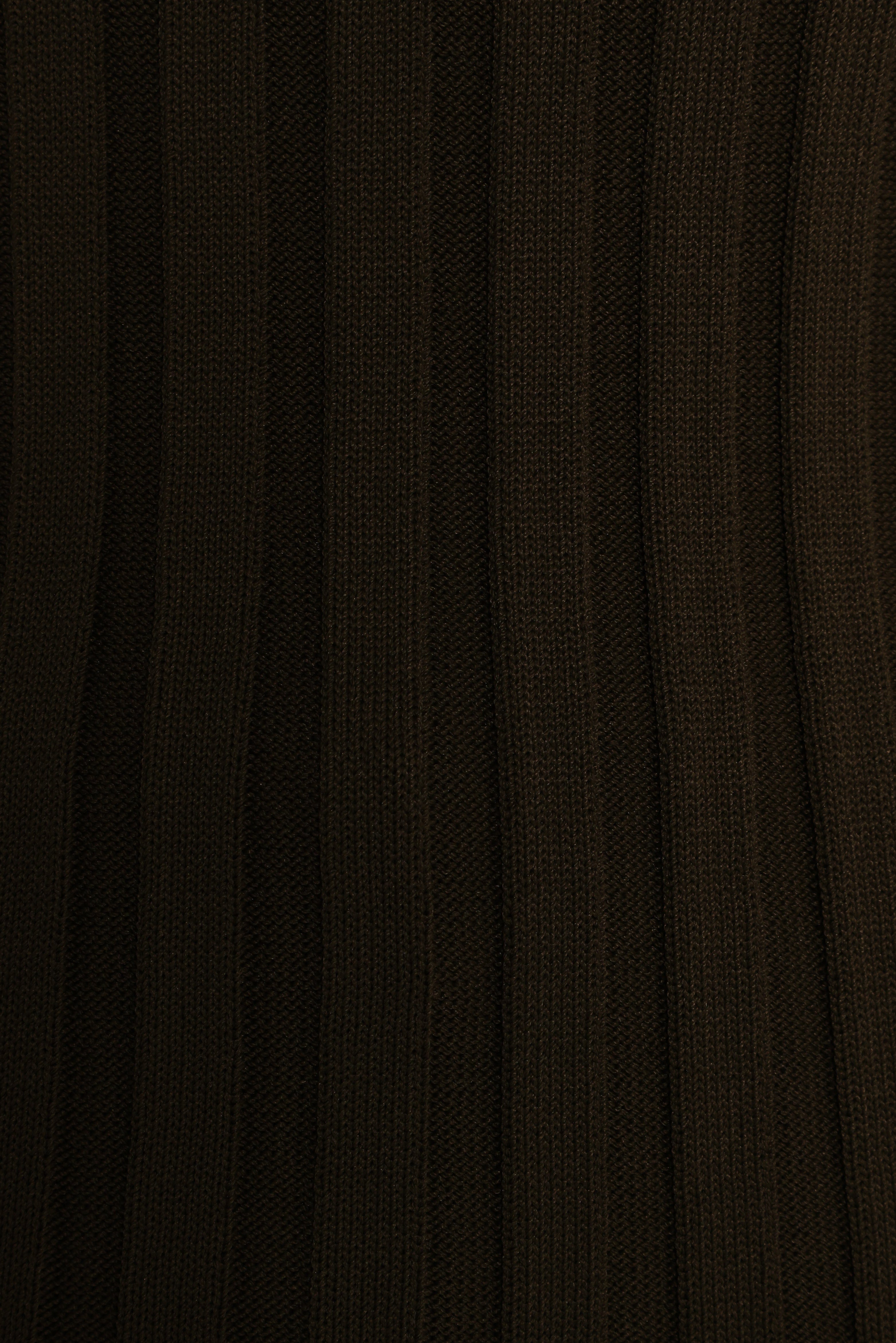 Aneesa Wide Rib Knit Top - Dark Olive