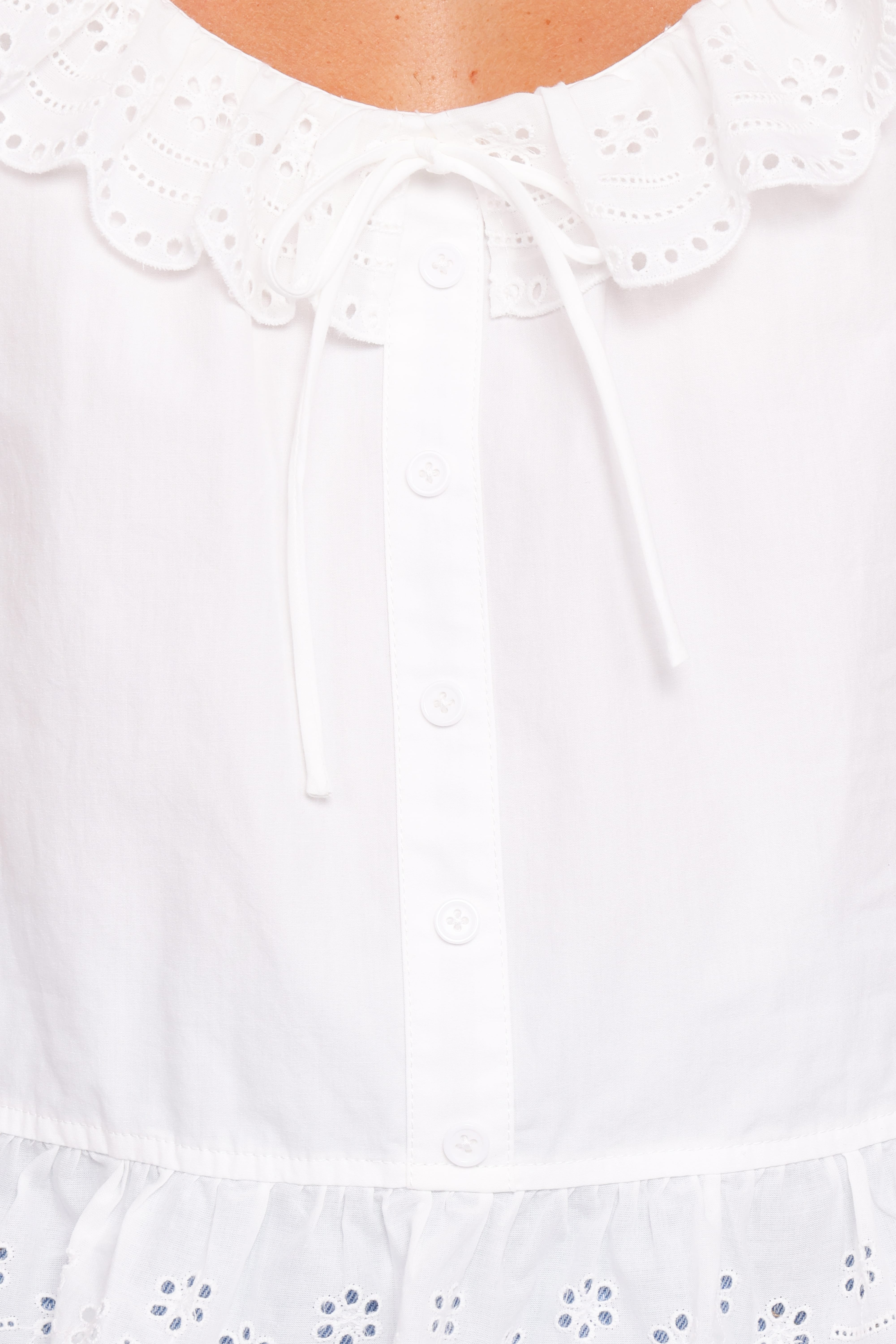 Anouk Button Through Top - White
