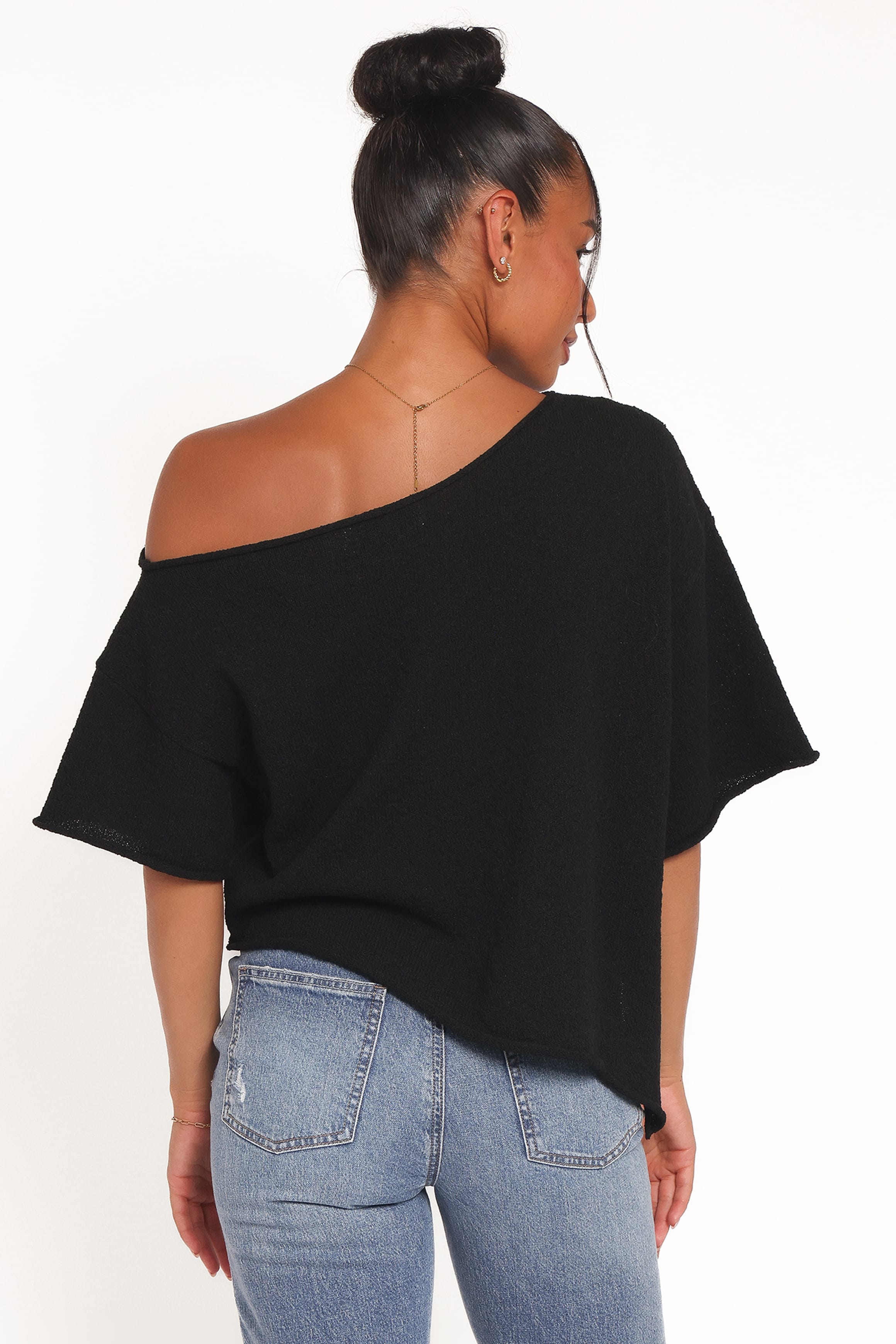 Ardena Boucle Knit Top - Black