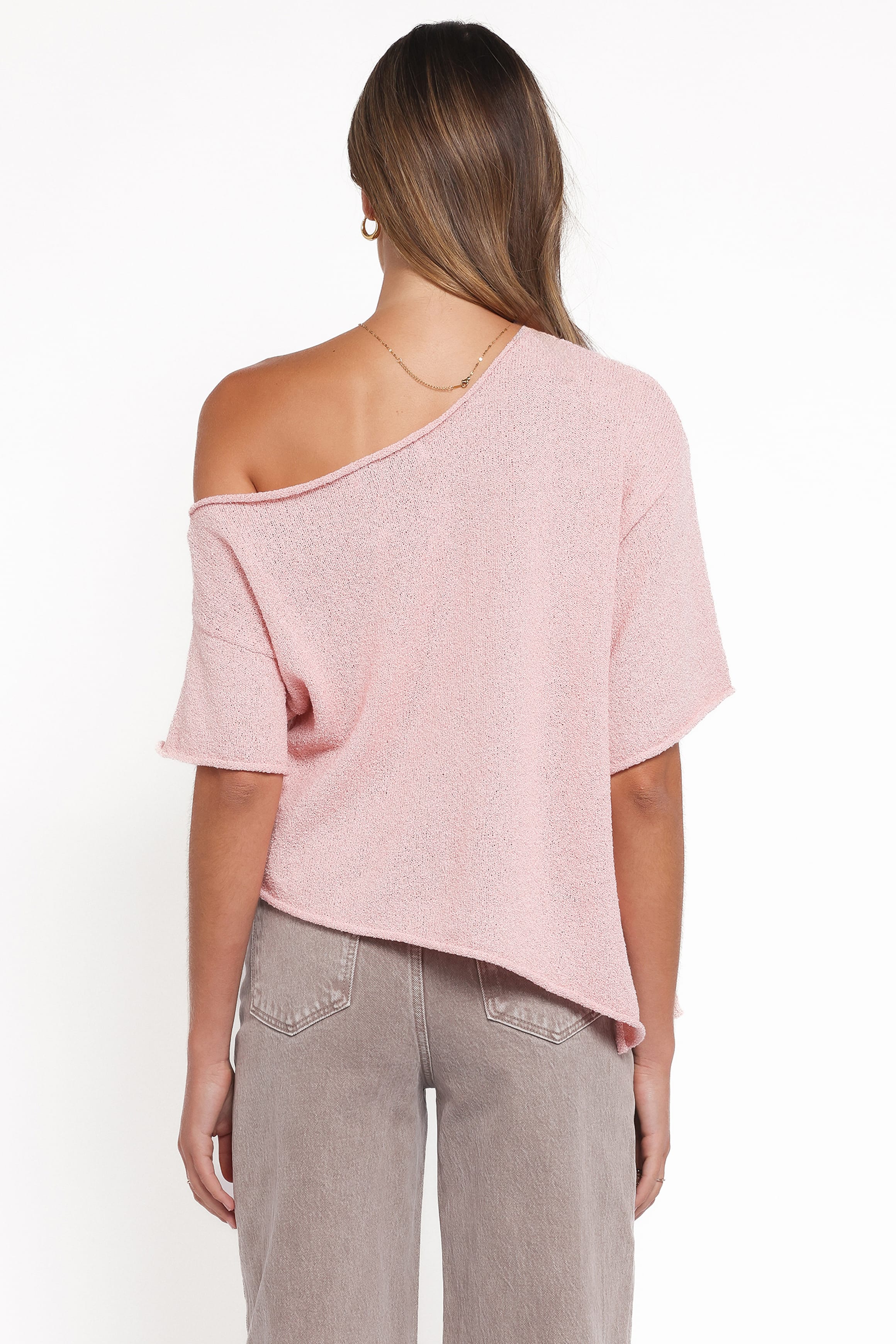 Ardena Boucle Knit Top - Pink