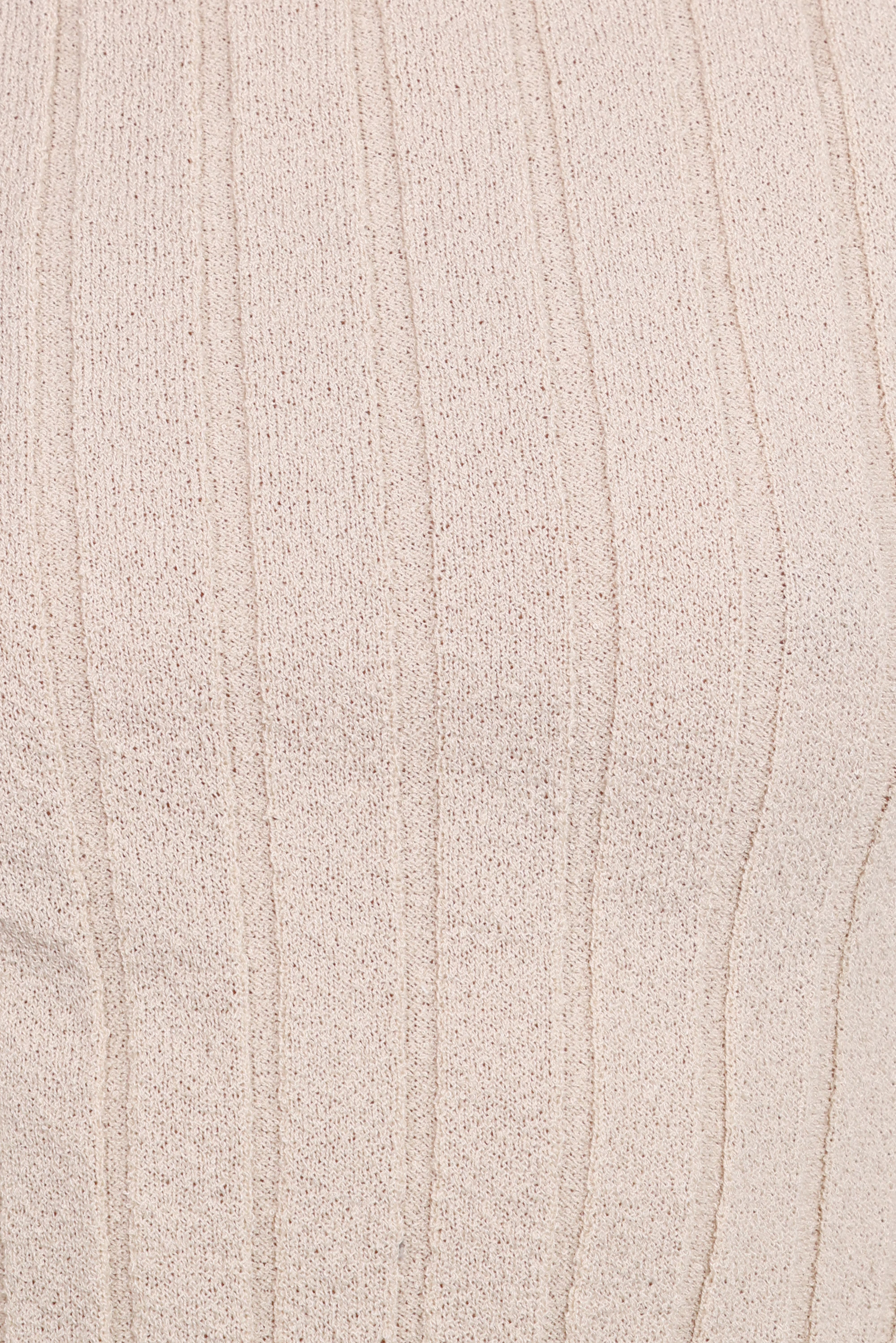 Brodie Wide Rib Knit Top - Beige