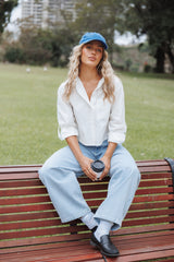 Bronagh Cropped Button Up Shirt - White