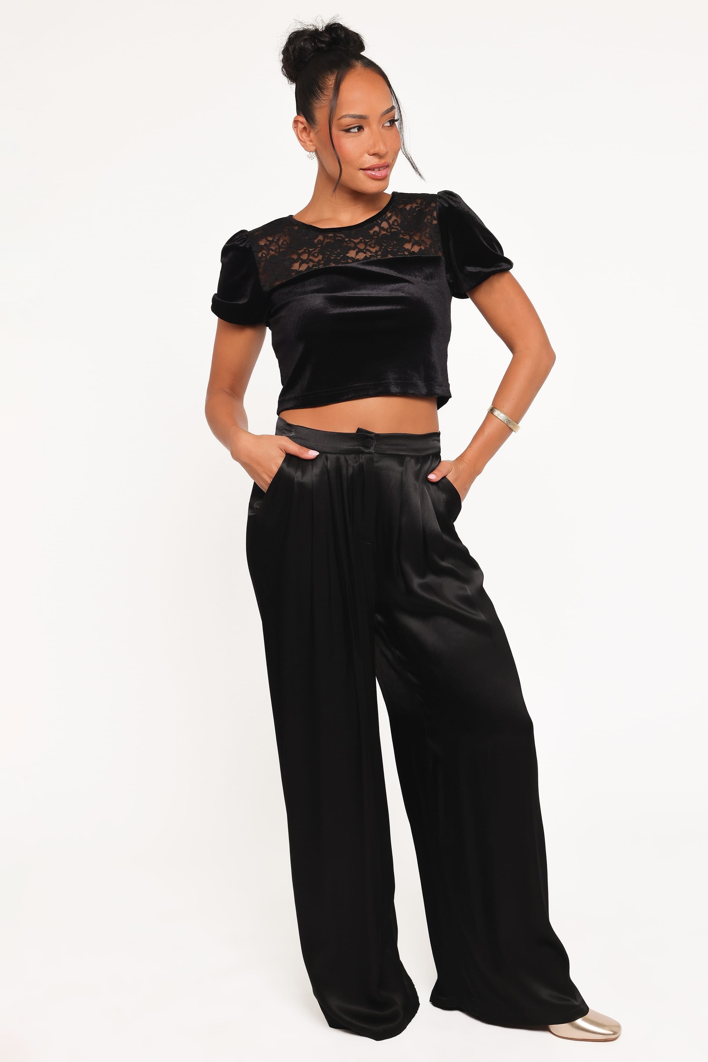 Caitlin Top - Black Velvet
