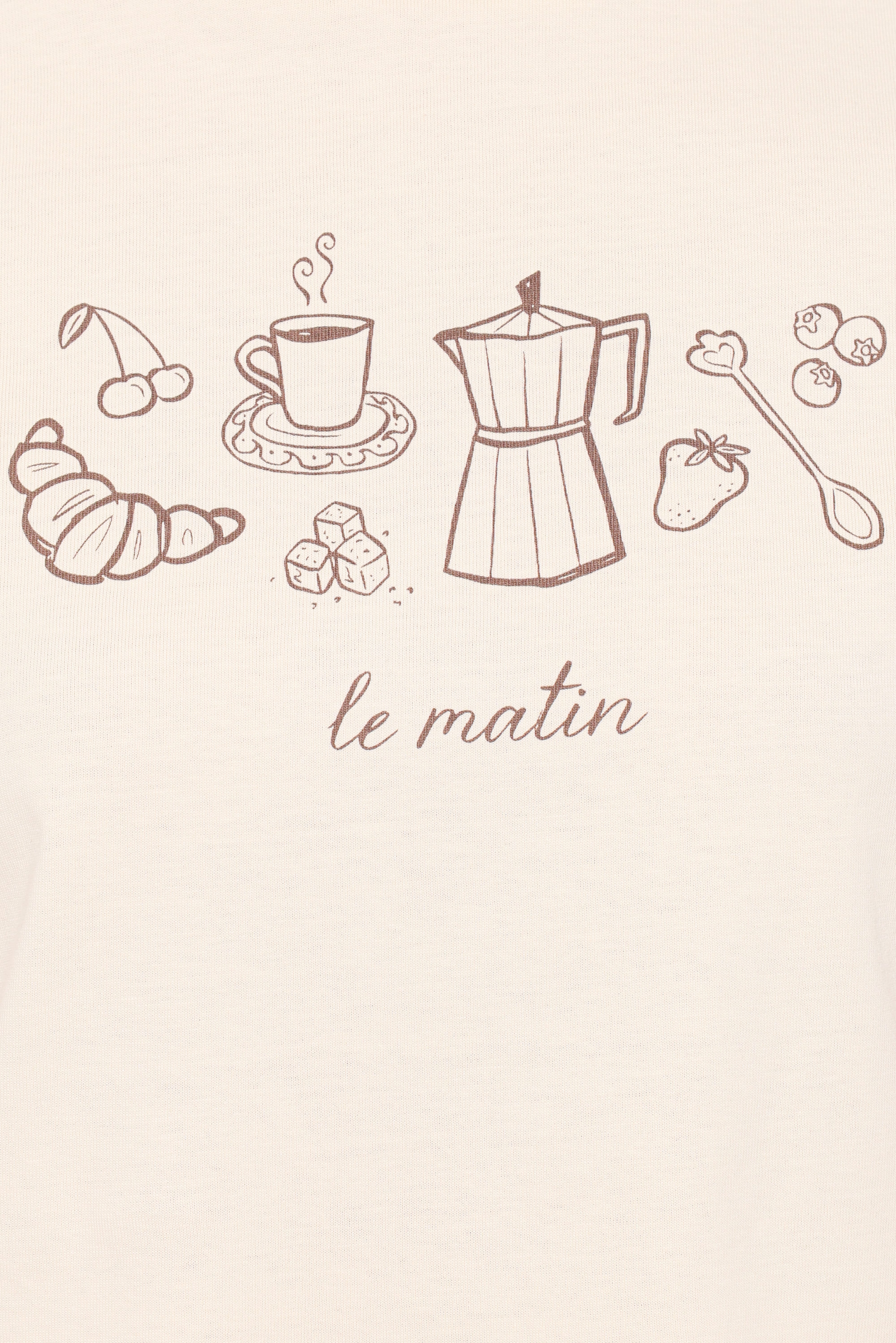 Camelia Graphic Tee - Cream