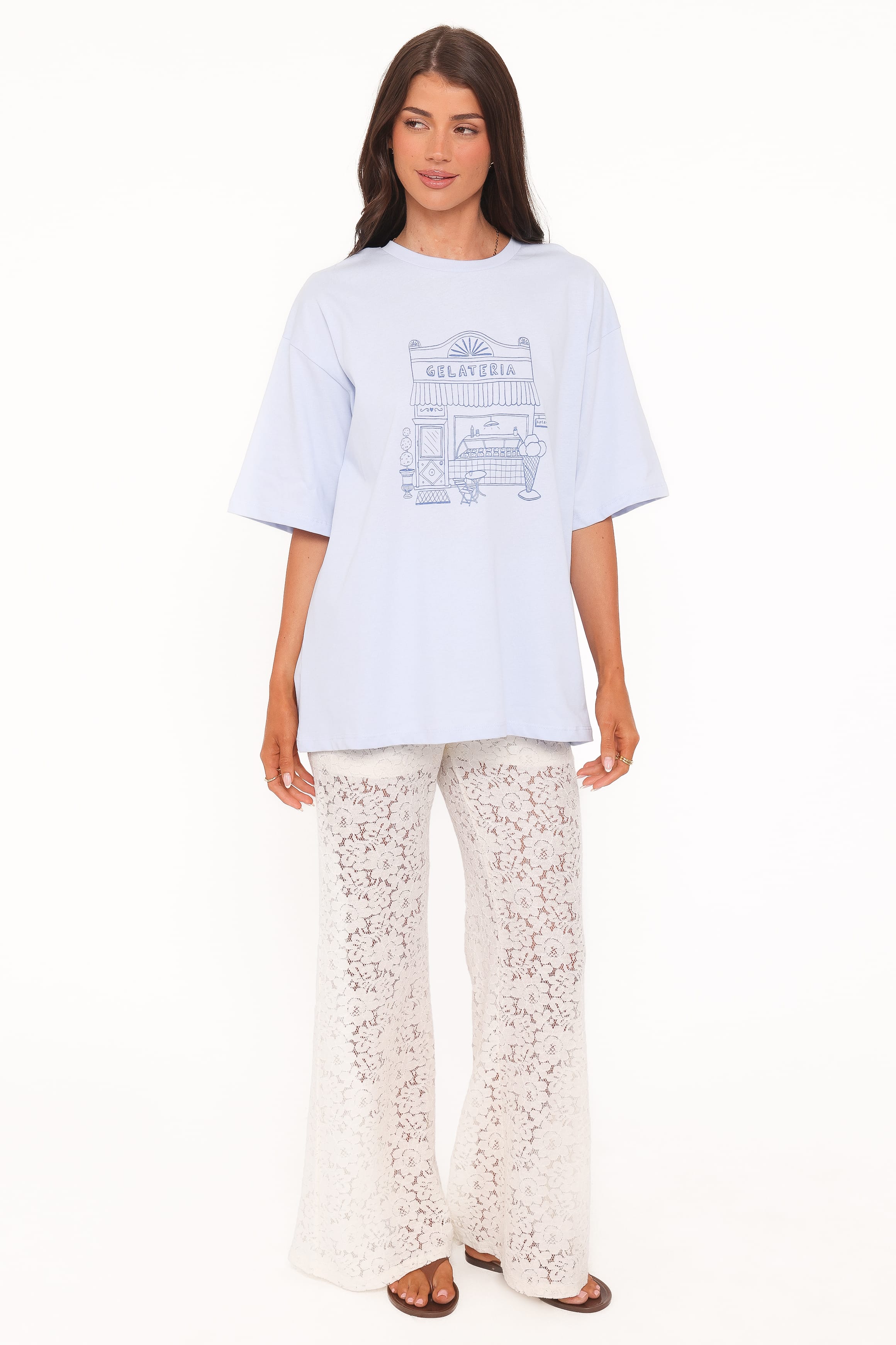 Carmen Graphic Tee - Baby Blue