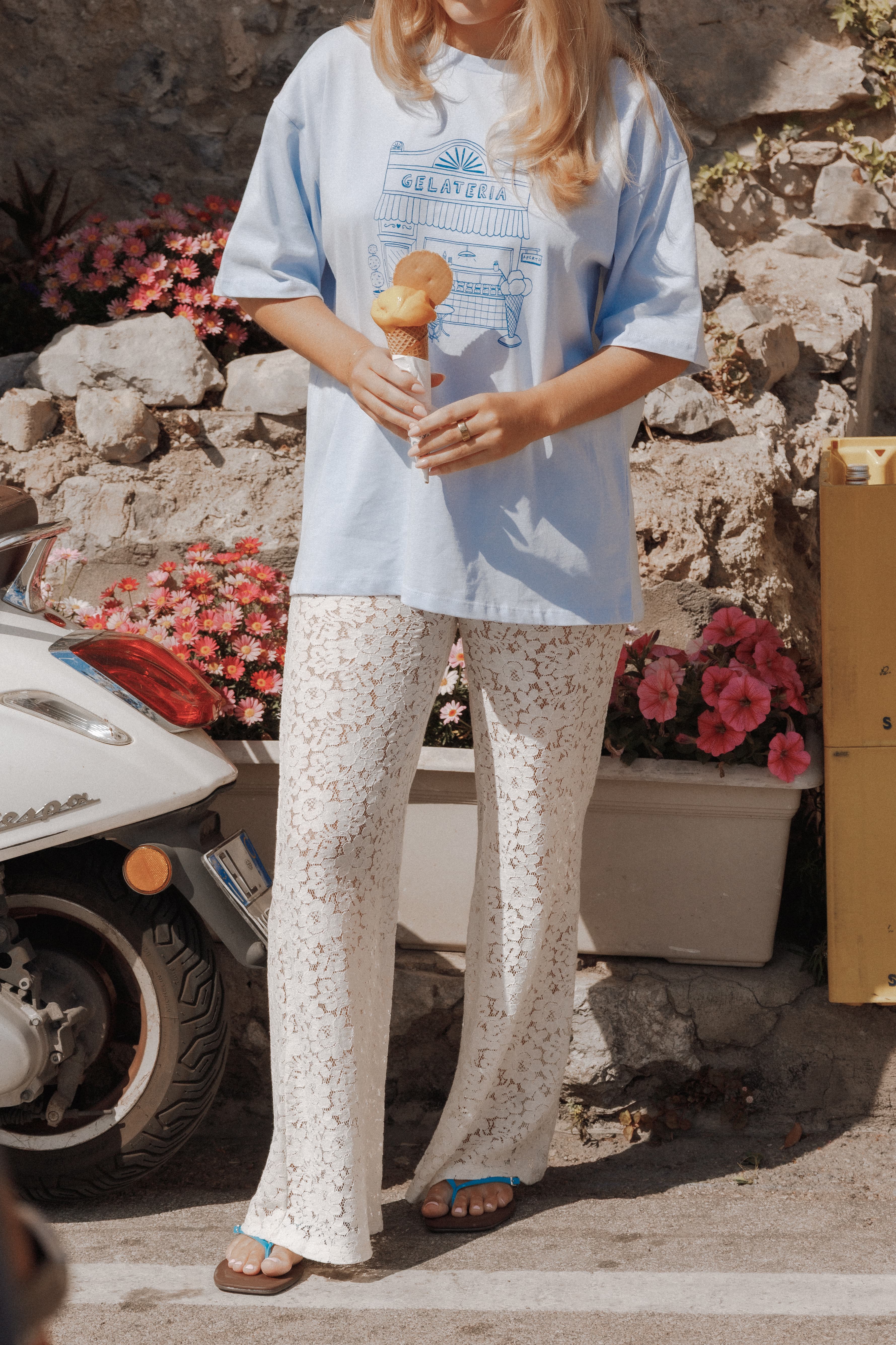 Carmen Graphic Tee - Baby Blue