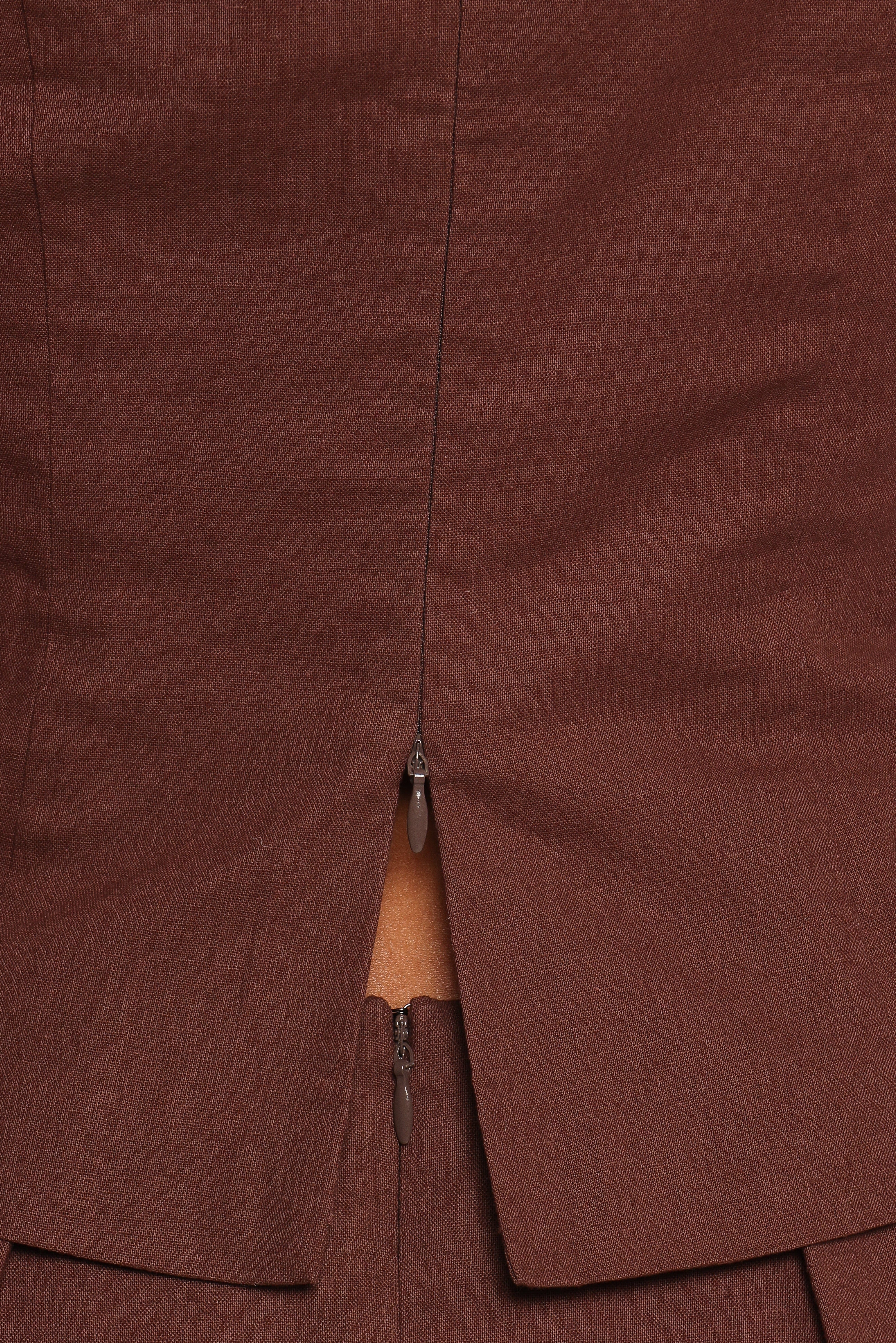 Chiaro Shell Top - Brown