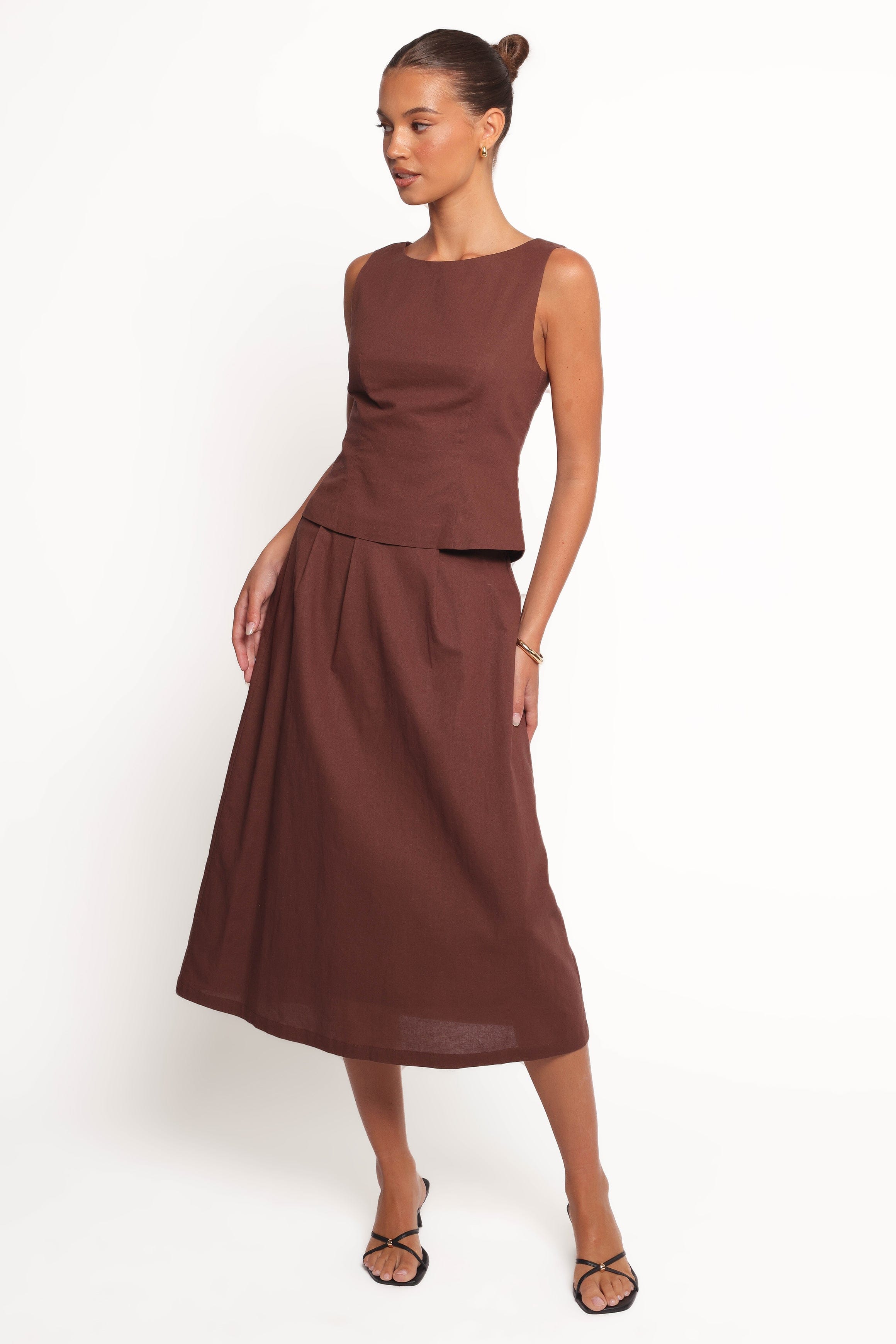 Chiaro Shell Top - Brown