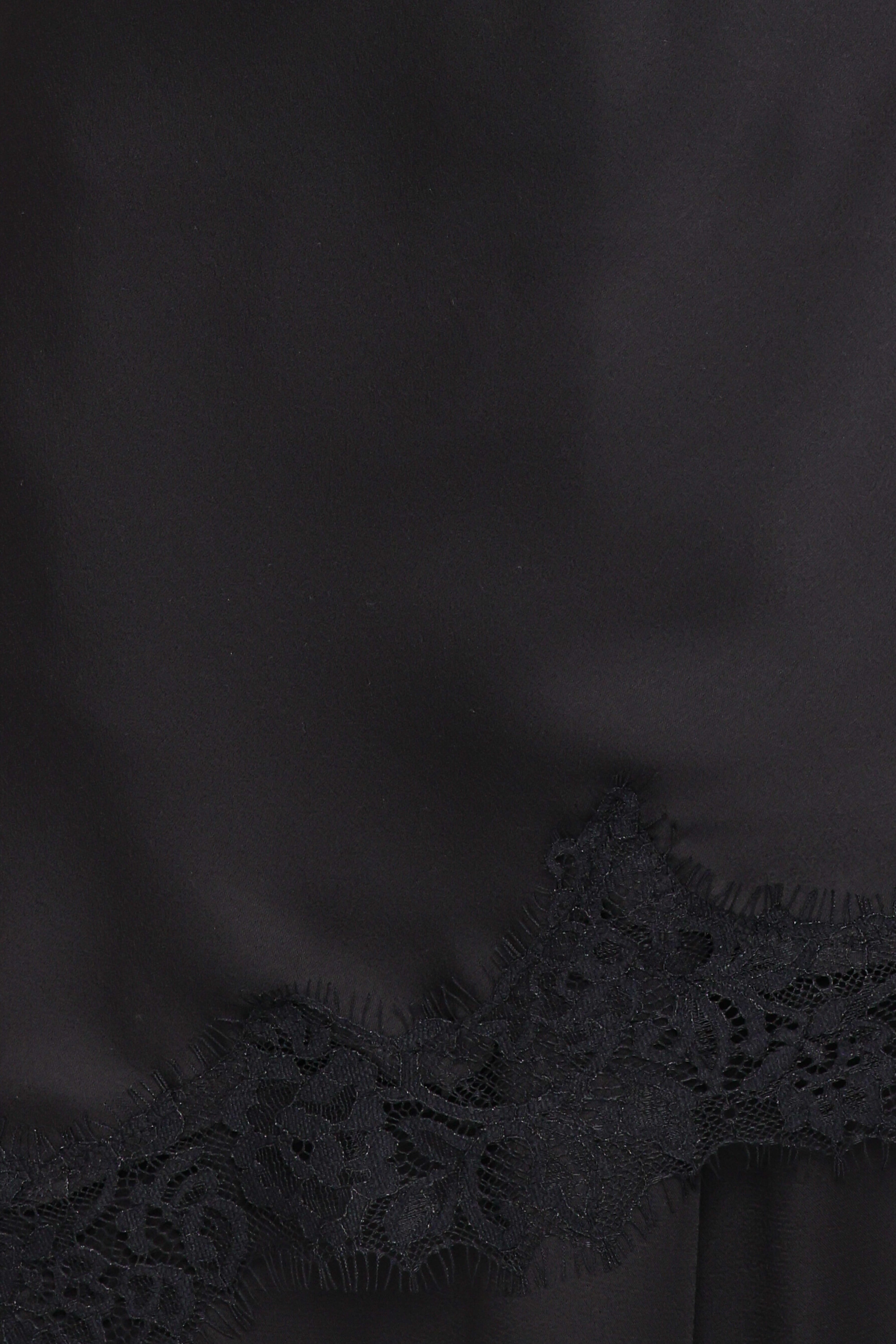 Clara Asymmetrical Lace Top - Black